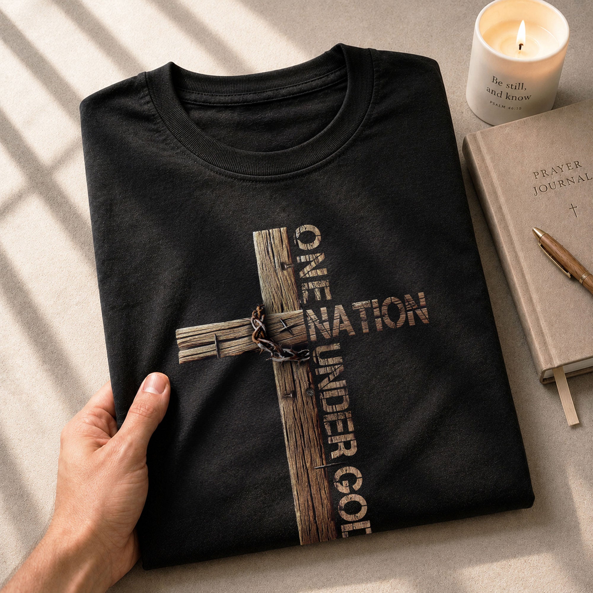 Under God We Stand - Christian Tee Shirts, Christian Shirts for Men - Rust Field Wear