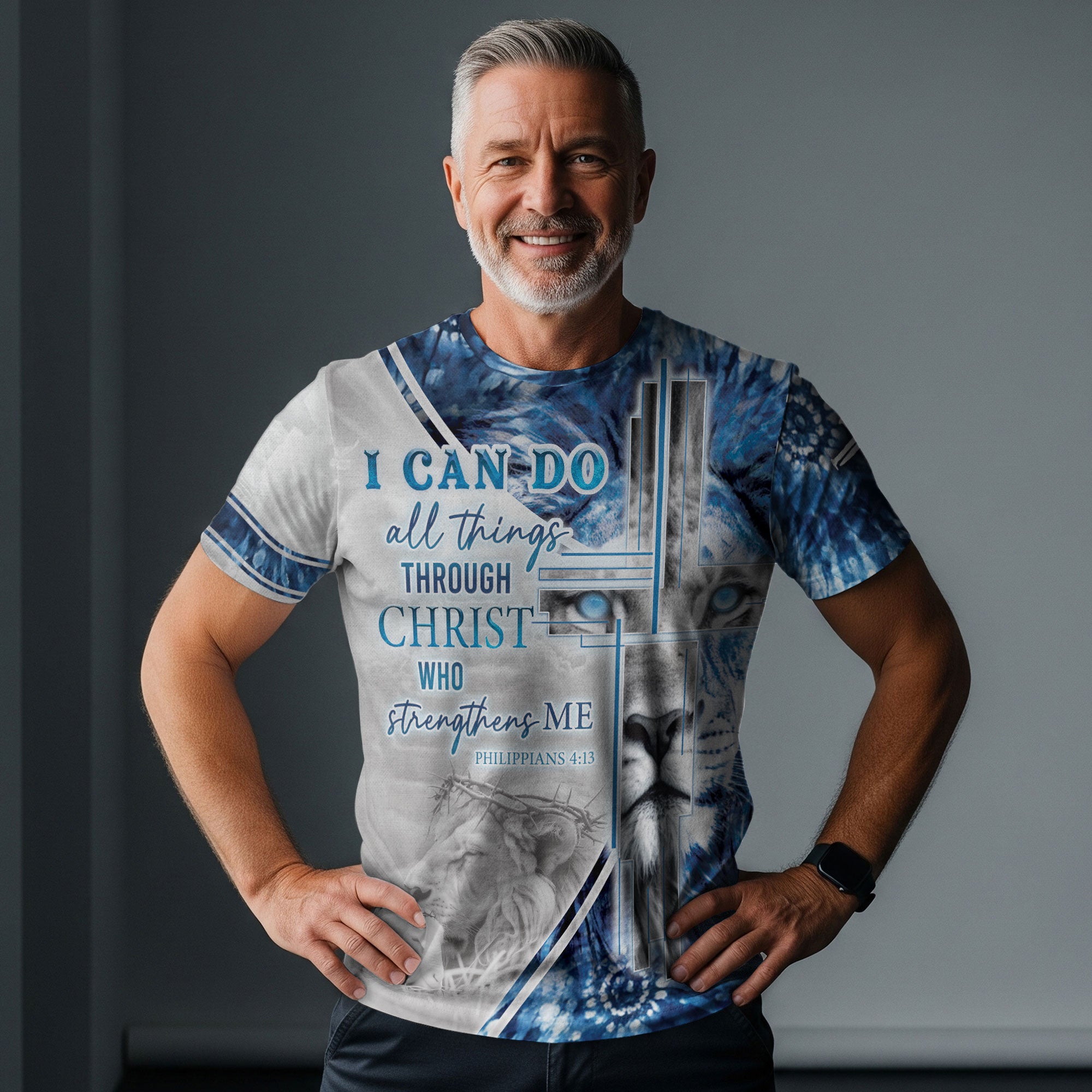 I Can Do All Things Through Christ Lion, Freedom Shirts - Christian Tee Shirts for Men, RustField Co - Rust Field Wear