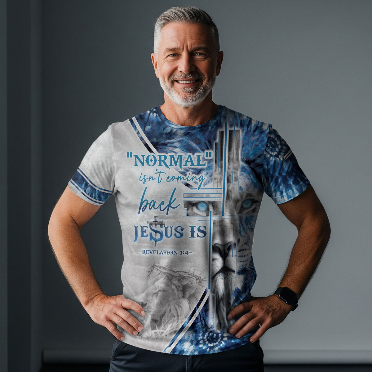 Christian Tee Shirts for Men - Normal Isn't Coming Back Eyed Lion, RustField Co Freedom Shirts - Rust Field Wear