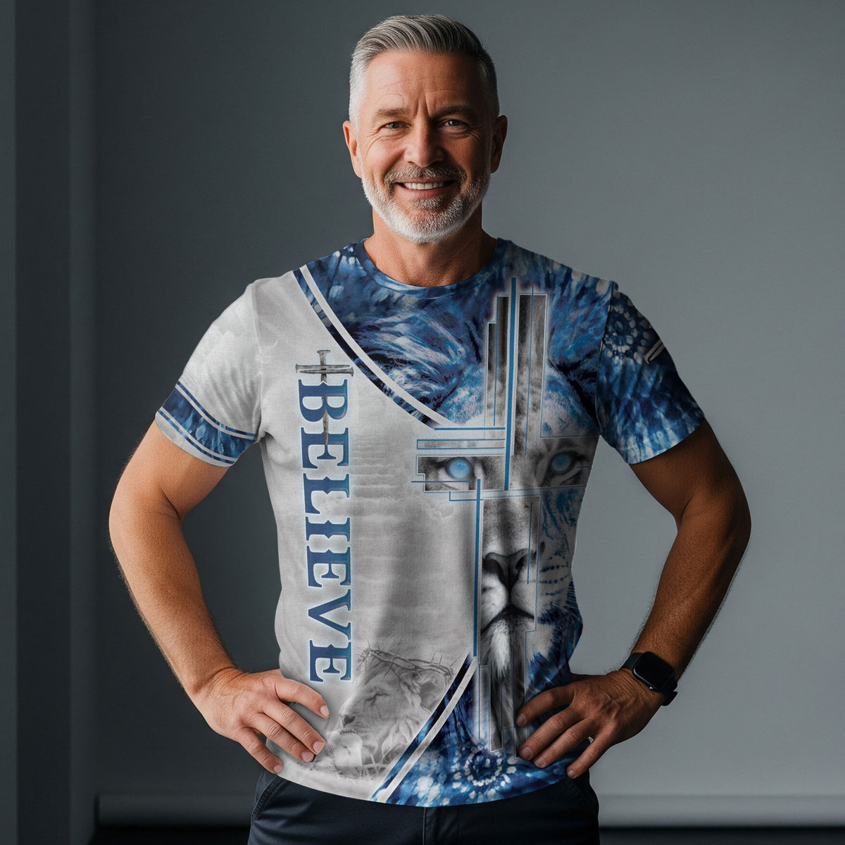 Freedom Shirts - The Gaze Of Truth Believe Eyed Lion, Christian Tee Shirts for Men, RustField Co - Rust Field Wear