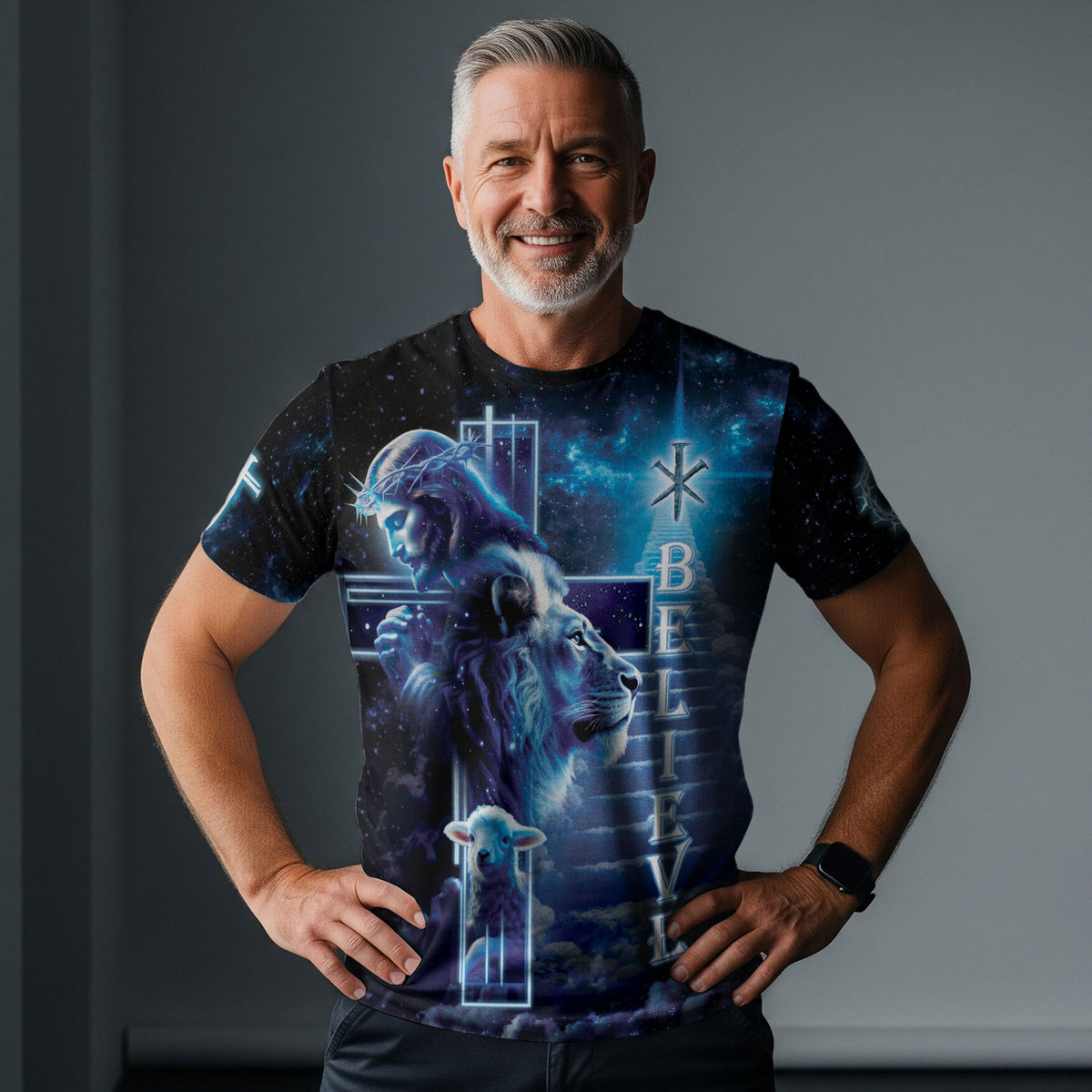My Faith Is In The Cross Believe Christian Tee Shirts - Freedom Shirts for Men, RustField Co - Rust Field Wear