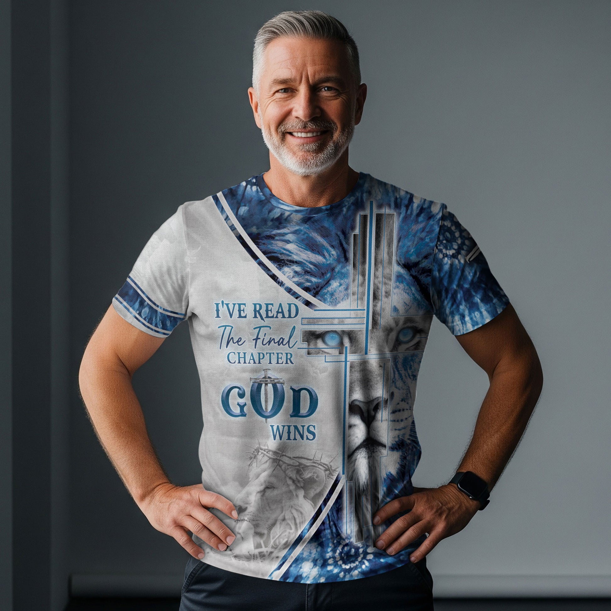 I've Read The Final Chapter God Wins Cross Lion, Freedom Shirts - Christian Tee Shirts for Men, RustField Co - Rust Field Wear