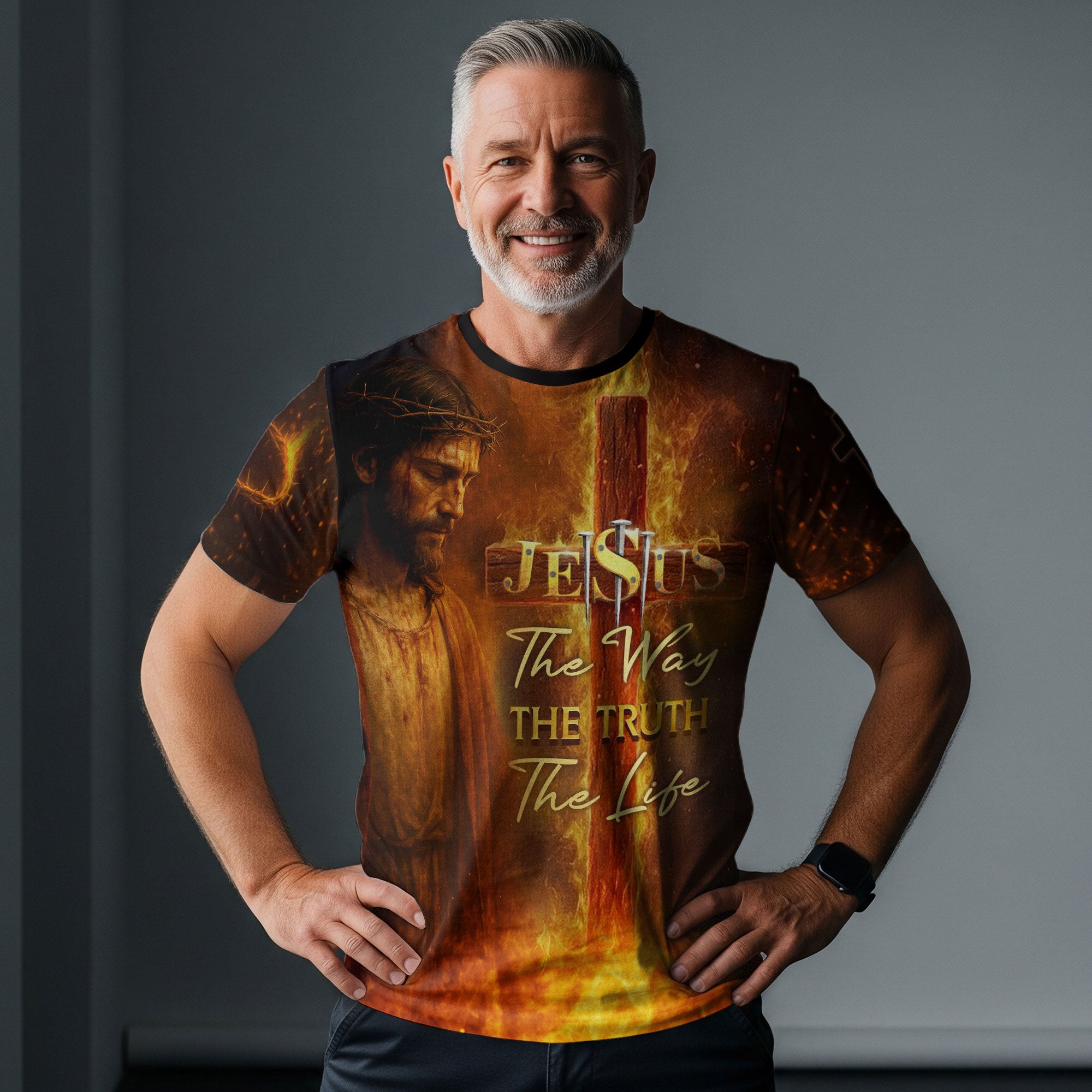 Freedom Shirts for Men, Jesus The Way The Truth The Life Lion - Christian Tee Shirts, RustField Co - Rust Field Wear