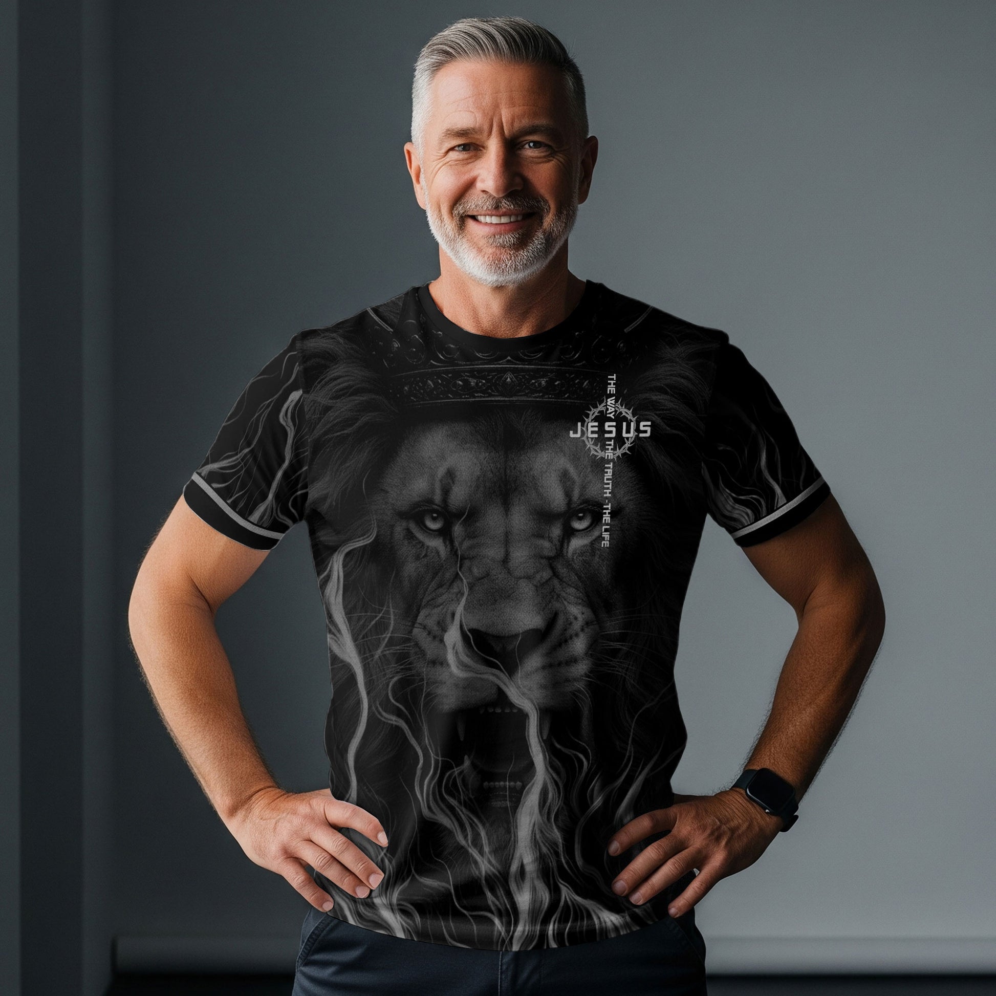 Jesus The Way The Truth The Life Lion of Judah - RustField Co Freedom Shirts, Christian Tee Shirts for Men - Rust Field Wear