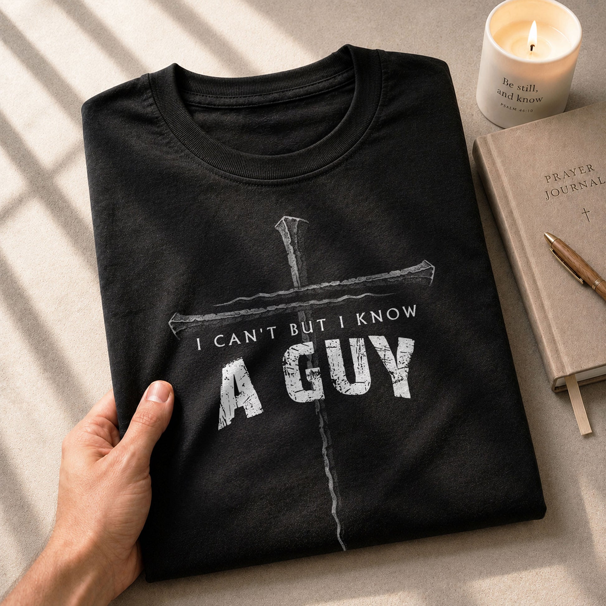 I Can’t But I Know A Guy Cross Christian, Christian Shirts for Men - Christian Tee Shirts - Rust Field Wear