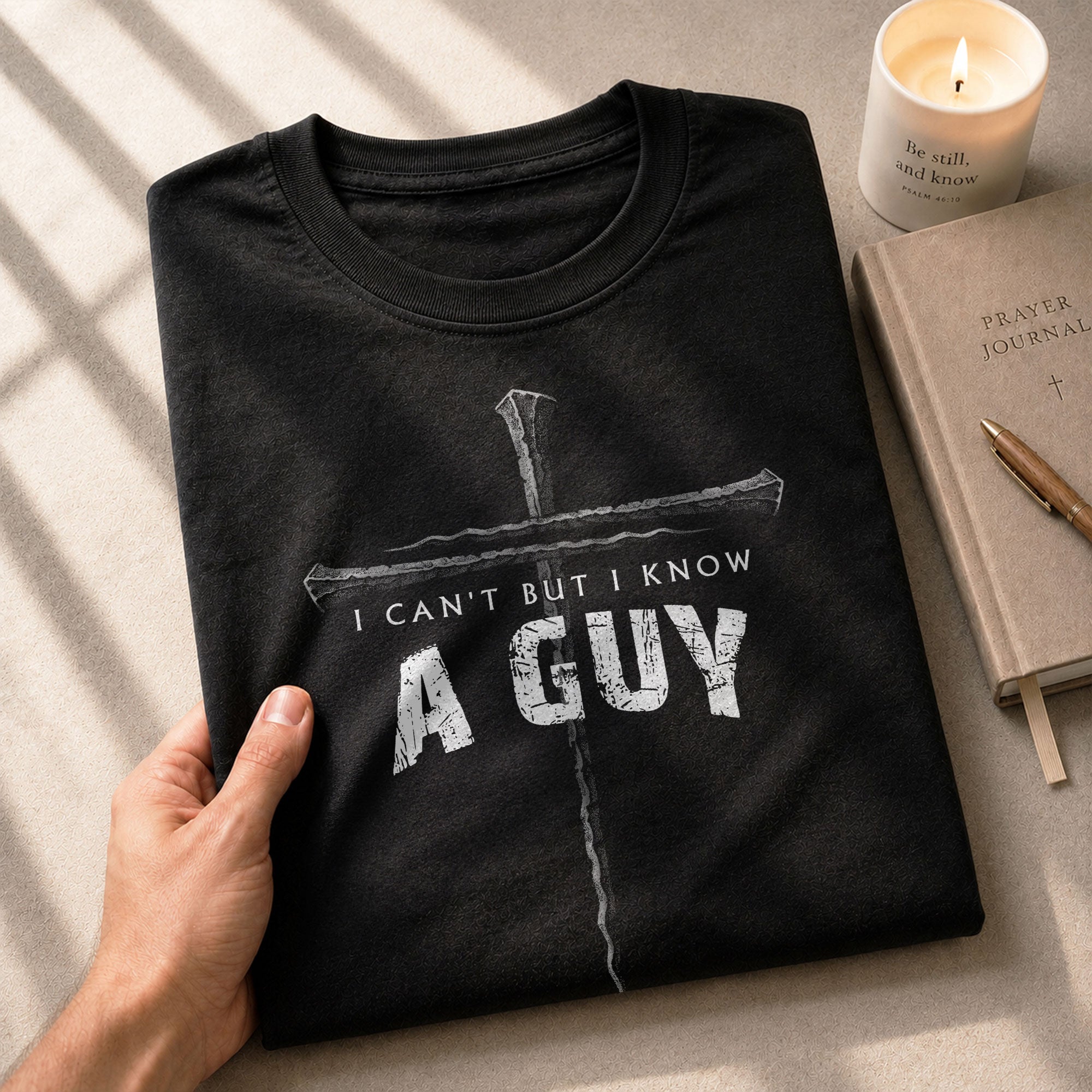 I Can’t But I Know A Guy Cross Christian, Christian Shirts for Men - Christian Tee Shirts - Rust Field Wear