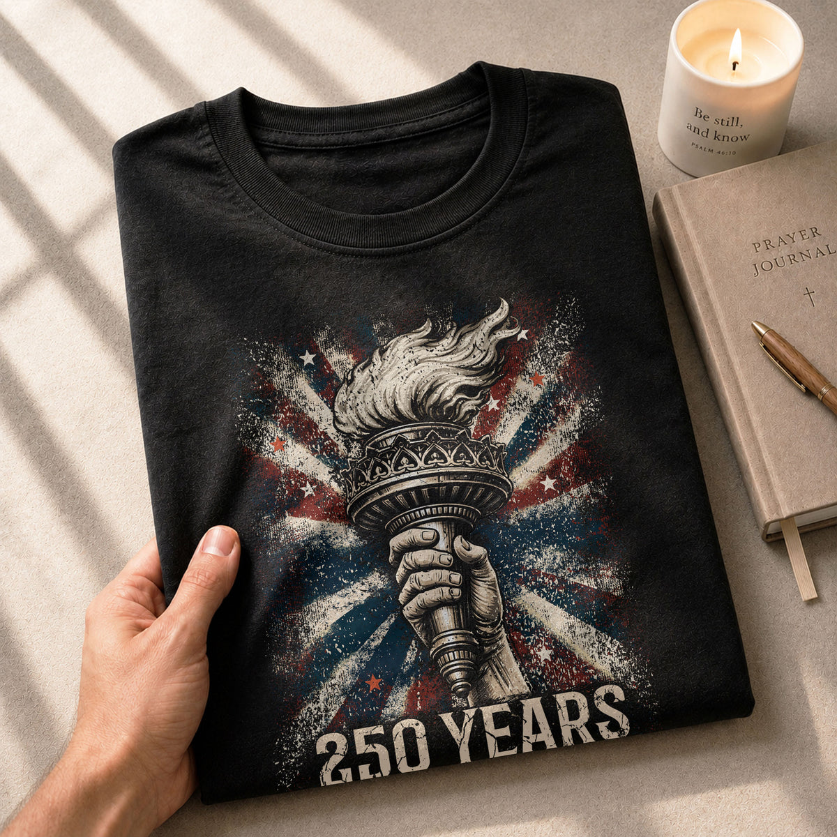USA 250th Anniversary 250 Years Shirt 1776-2026 Liberty Torch Patriotic Pride - Rust Field Wear