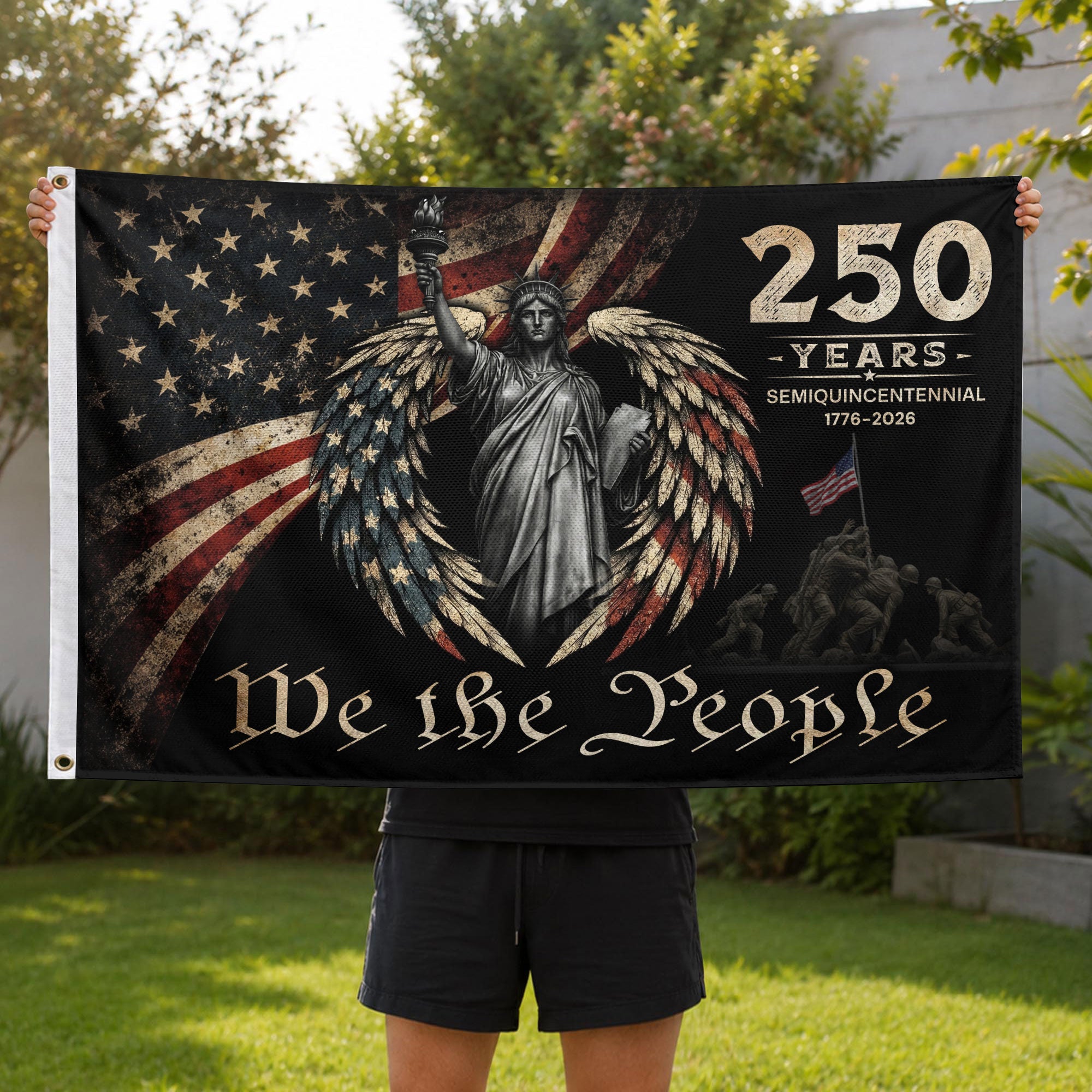 USA 250th Anniversary Flag 1776-2026 American Flag We The People Statue of Liberty Patriotic