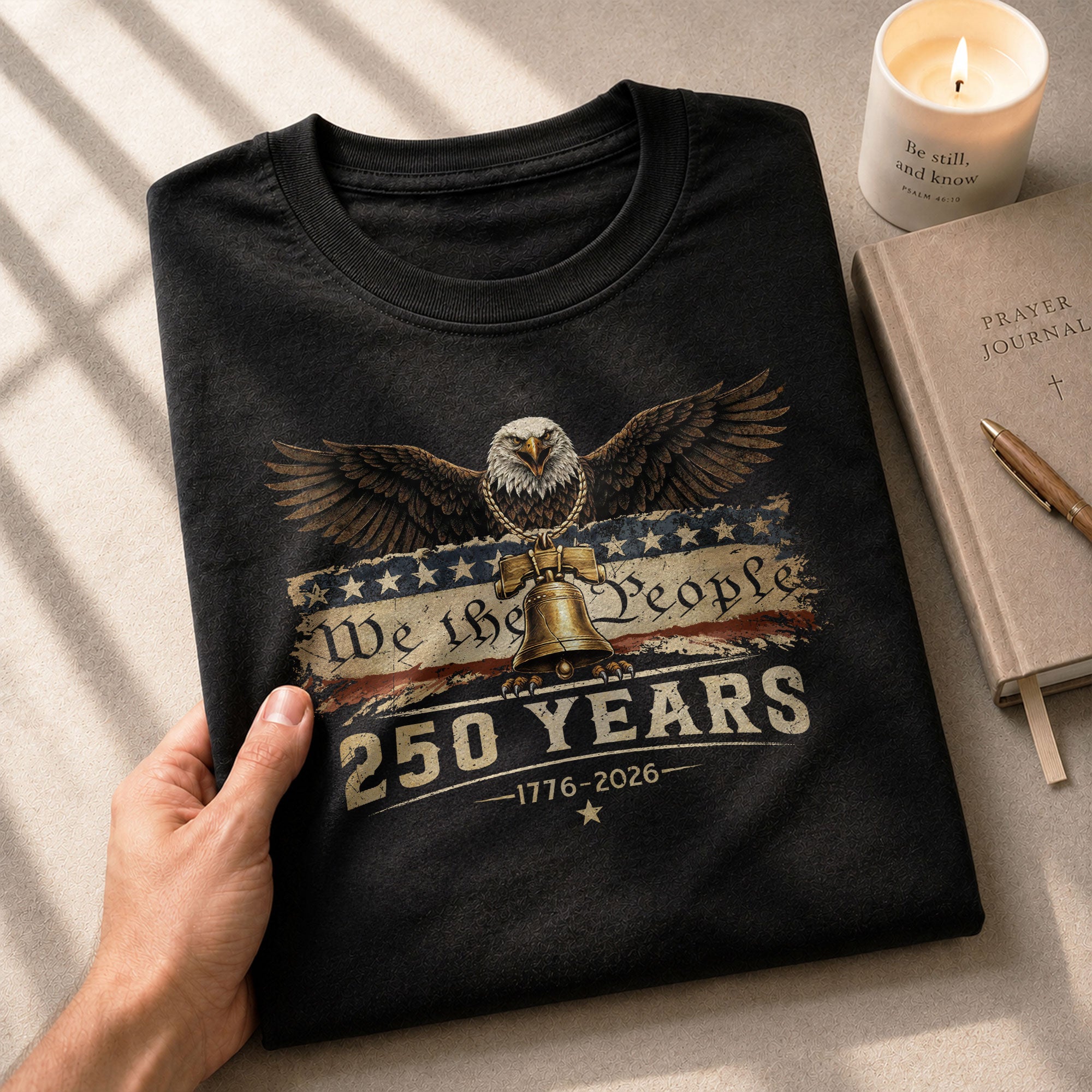 USA 250th Anniversary 250 Years Shirt 1776-2026 American Eagle Liberty Bell We The People - Rust Field Wear