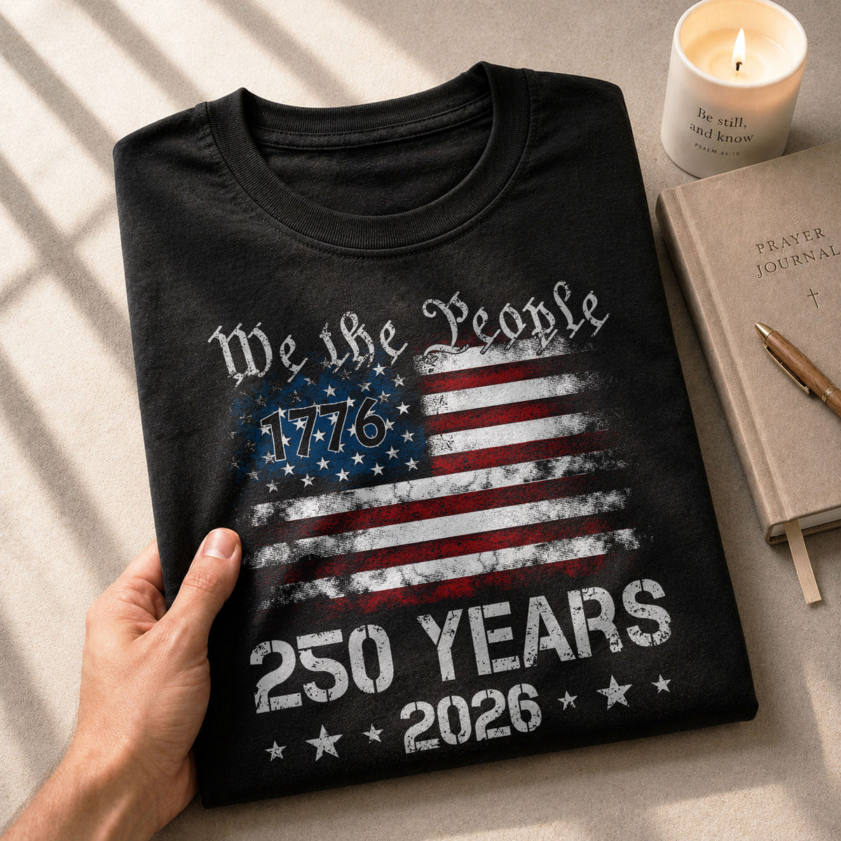 We The People 250 Years Shirt – USA Flag Independence 1776–2026 Tee - Rust Field Wear