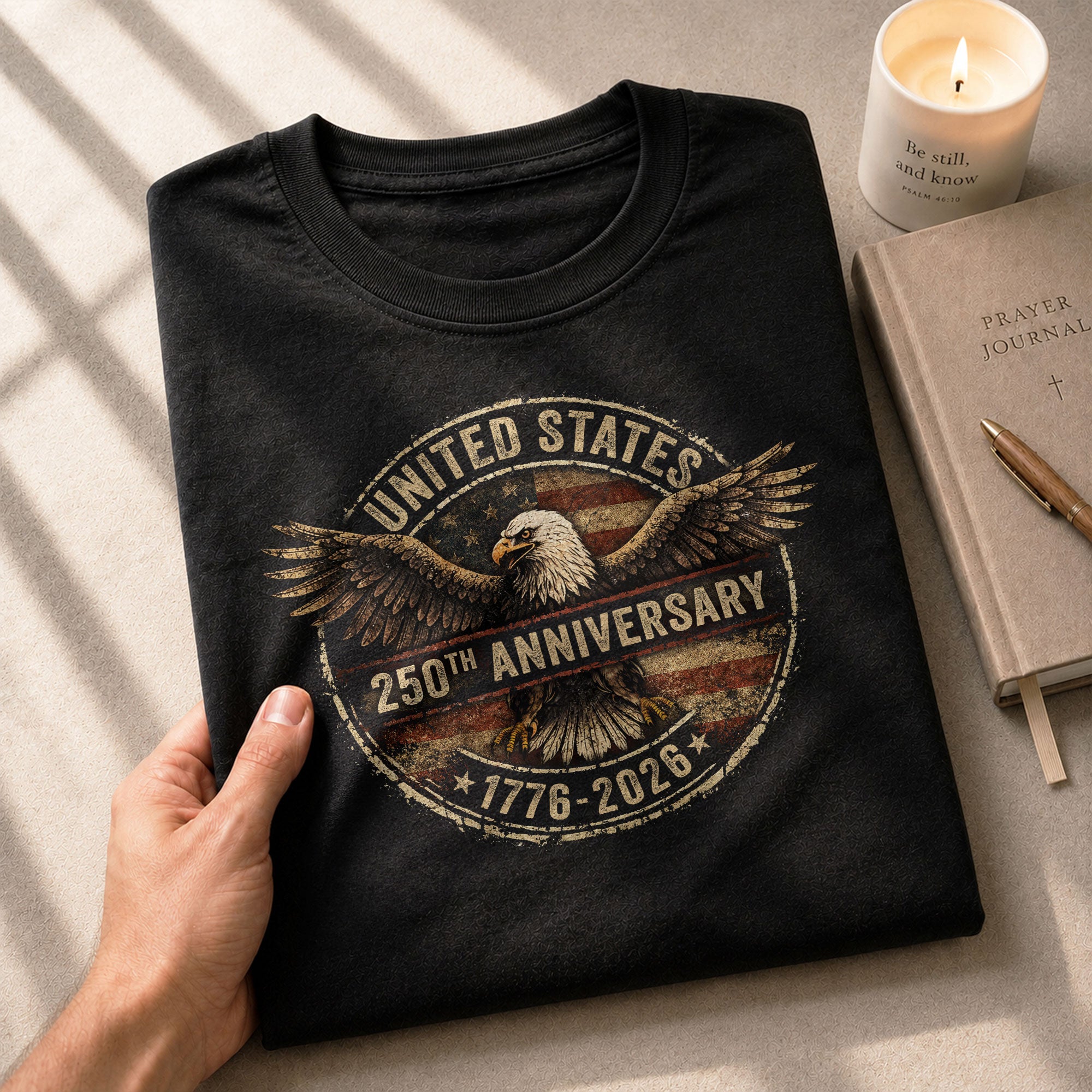 Vintage USA 250th Anniversary 250 Years Shirt 1776 2026 American Eagle Patriotic - Rust Field Wear