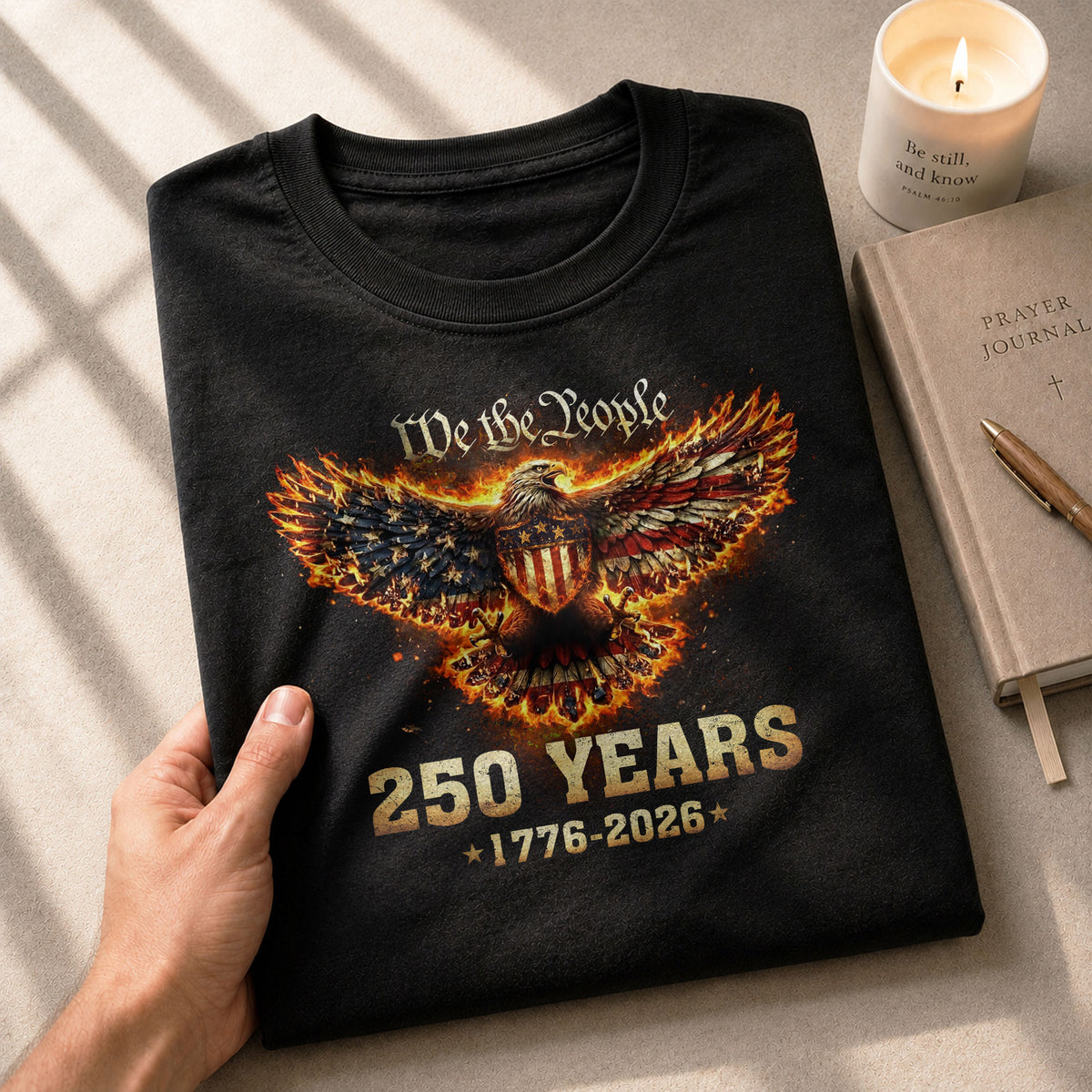 USA 250th Anniversary 250 Years Shirt 1776-2026 American Eagle We The People - Rust Field Wear