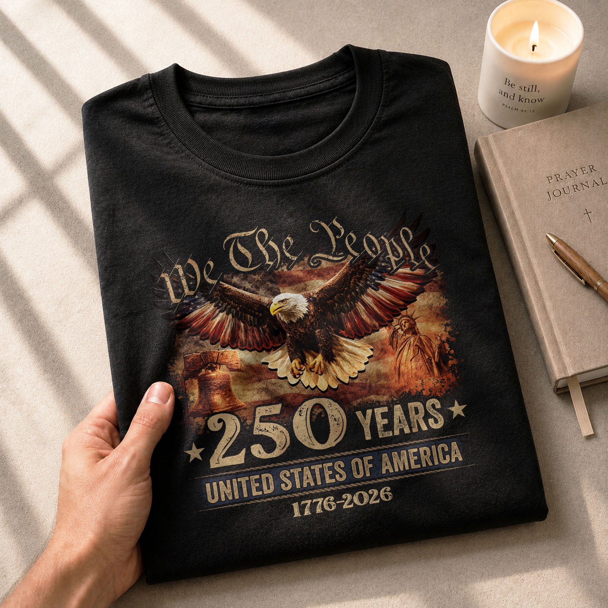 USA 250th Anniversary Shirt 1776-2026 Eagle Liberty Bell Statue of Liberty Patriotic - Rust Field Wear