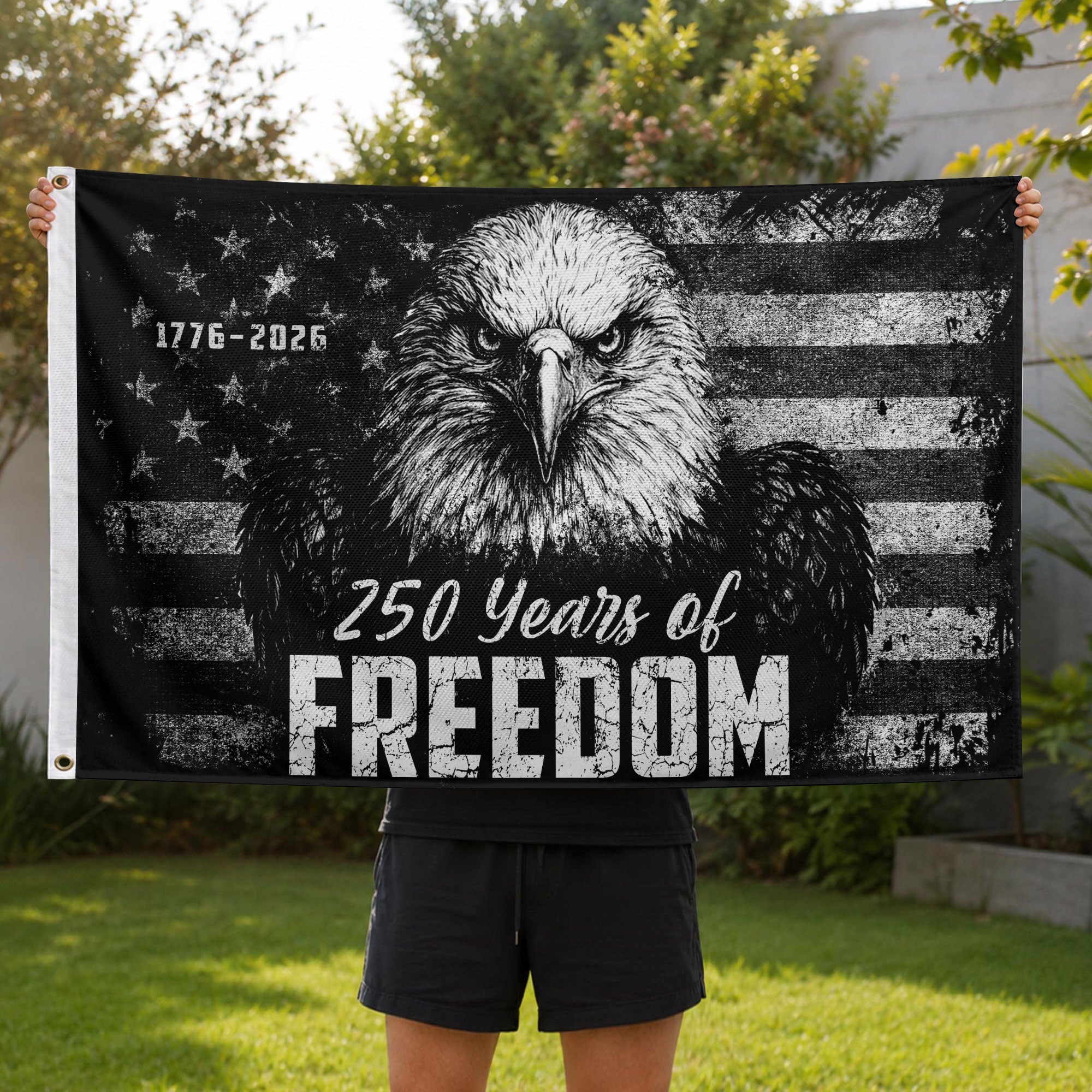 USA 250th Anniversary 250 Years of Freedom Flag 1776-2026 American Eagle