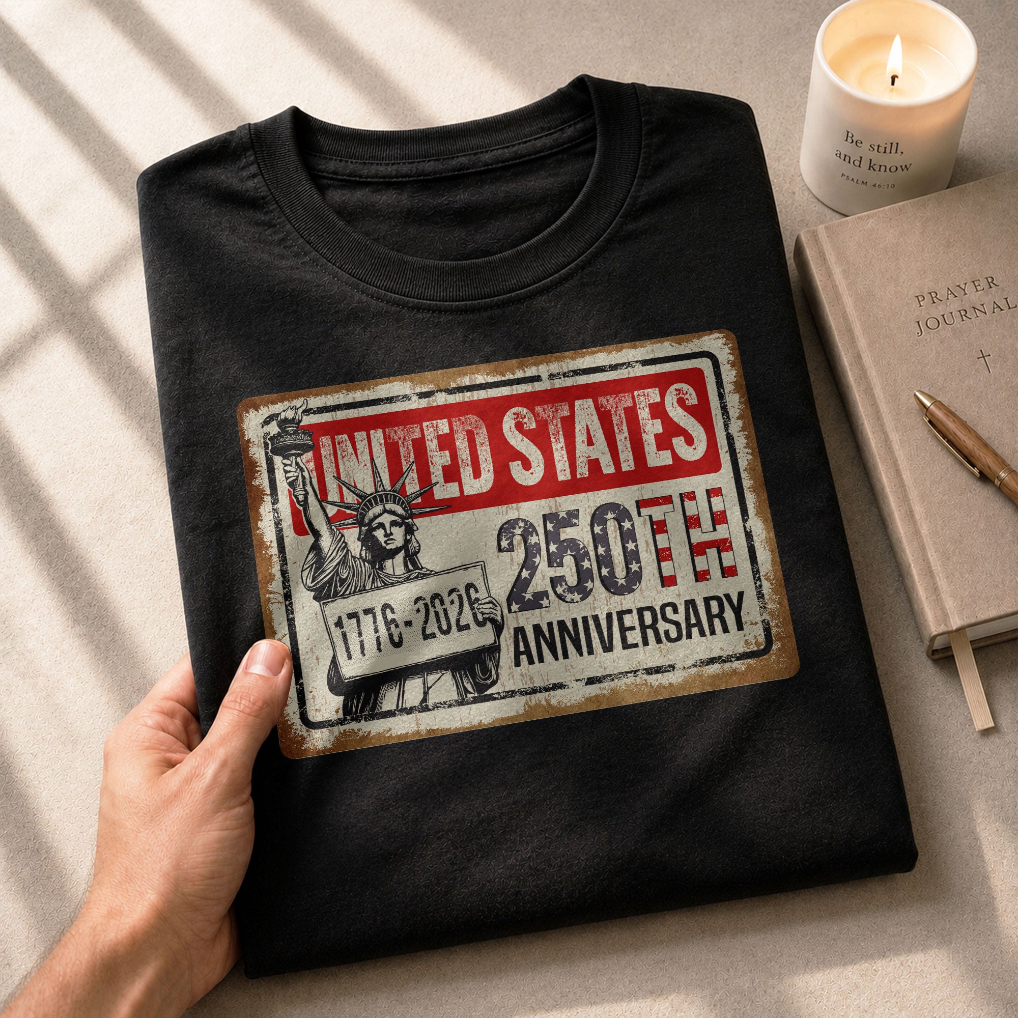 United States 250th Anniversary 250 Years Vintage Sign Shirt Lady Liberty Patriotic - Rust Field Wear