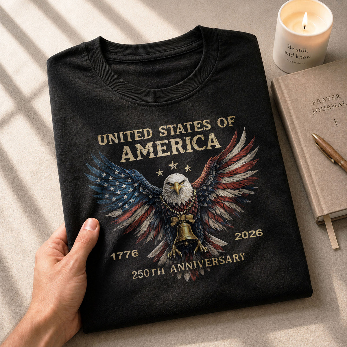 USA 250th Anniversary 250 Years Shirt 1776–2026 American Flag Winged Eagle Patriotic - Rust Field Wear