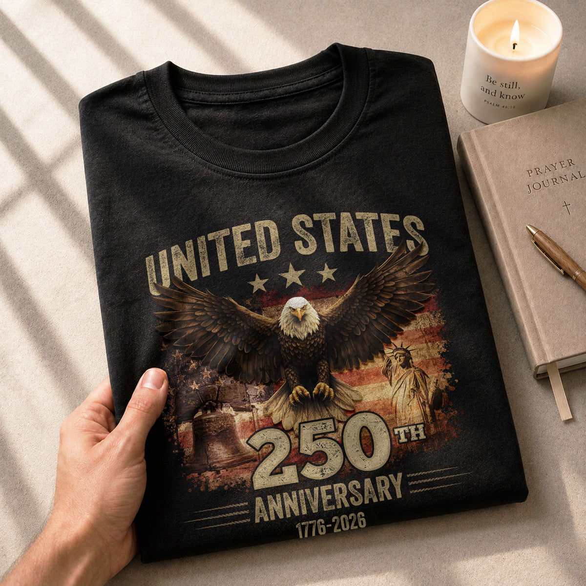 USA 250th Anniversary 250 Years Shirt 1776-2026 Vintage American Eagle Liberty Bell - Rust Field Wear