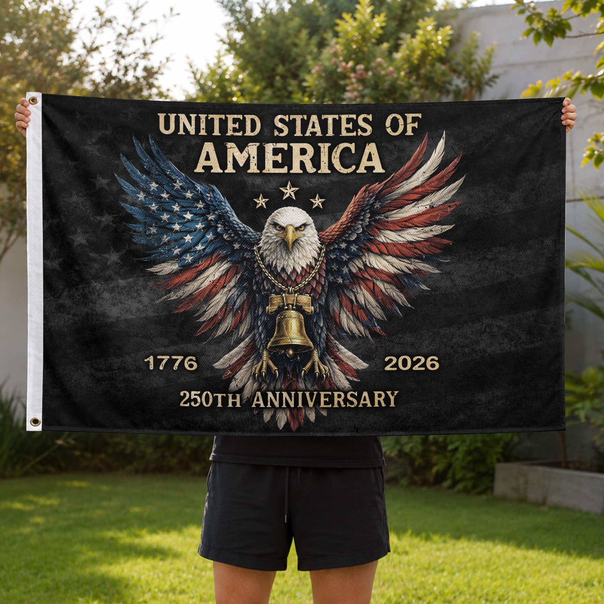 USA 250 Years Flag Decor – 250th Anniversary Double-Sided House Flag 1776–2026