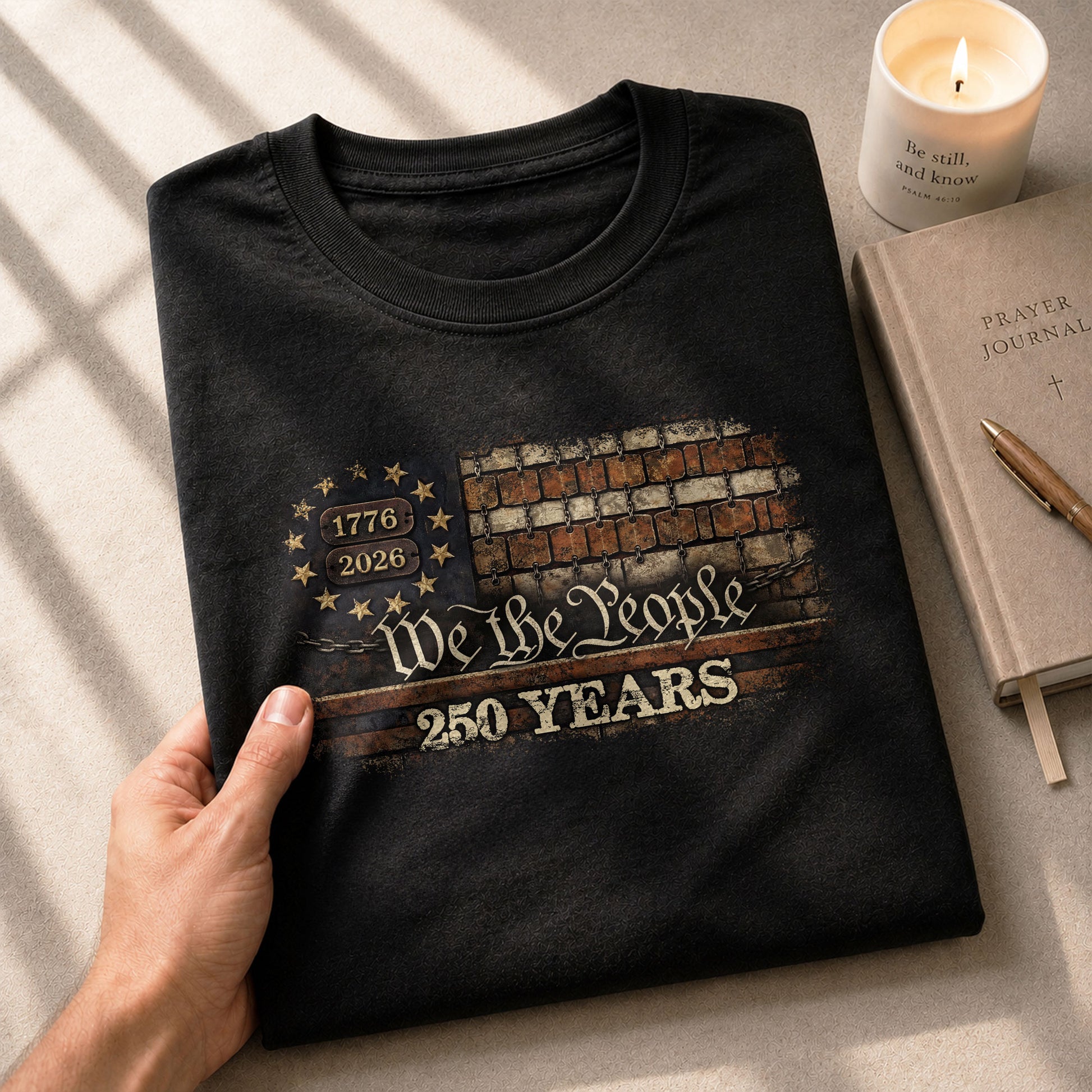 USA 250th Anniversary 250 Years Shirt 1776-2026 We The People Flag Mental Heritage Patriotic - Rust Field Wear