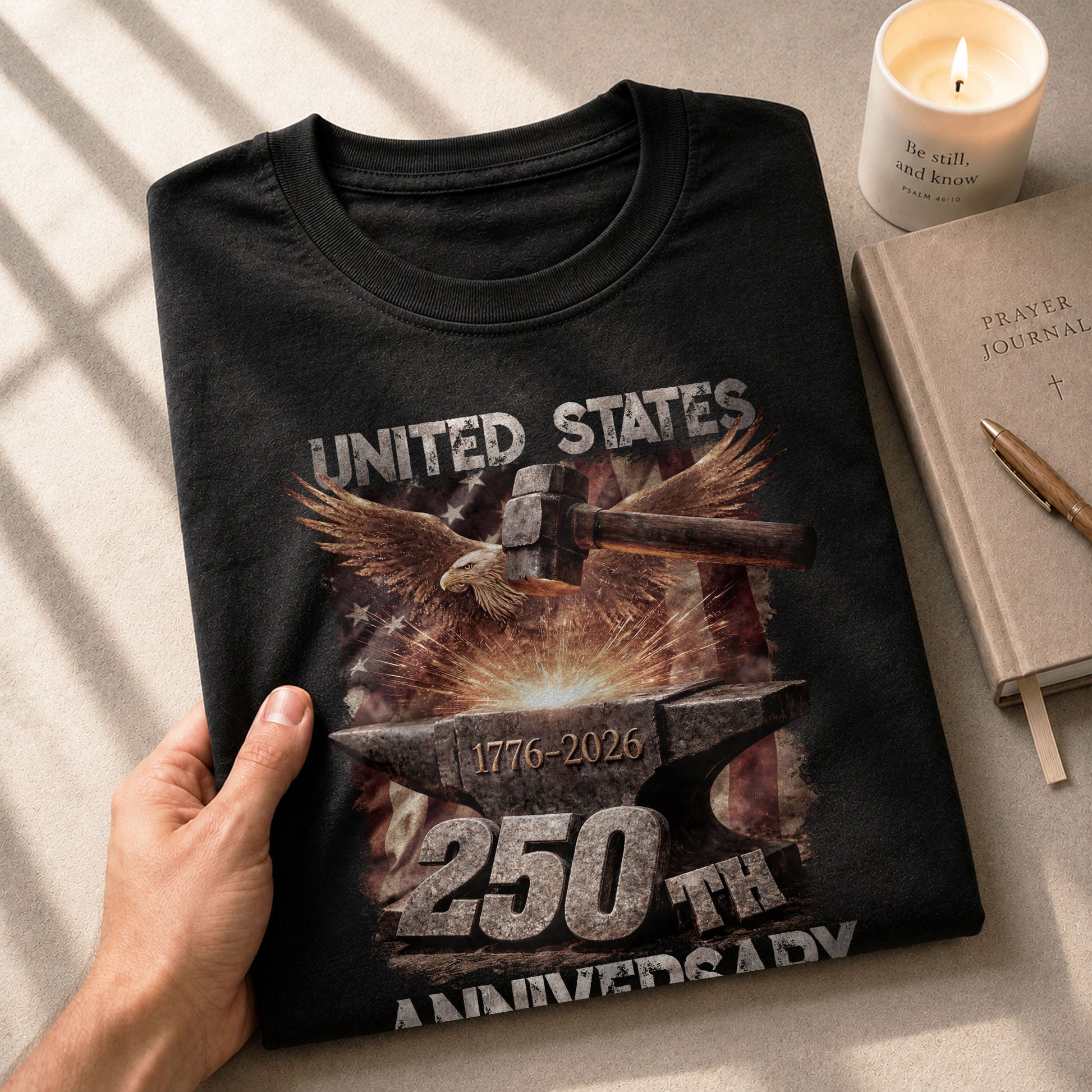 United States 250th Anniversary 250 Years Shirt 1776-2026 We The People Forged in Liberty Eagle Anvil - Rust Field Wear