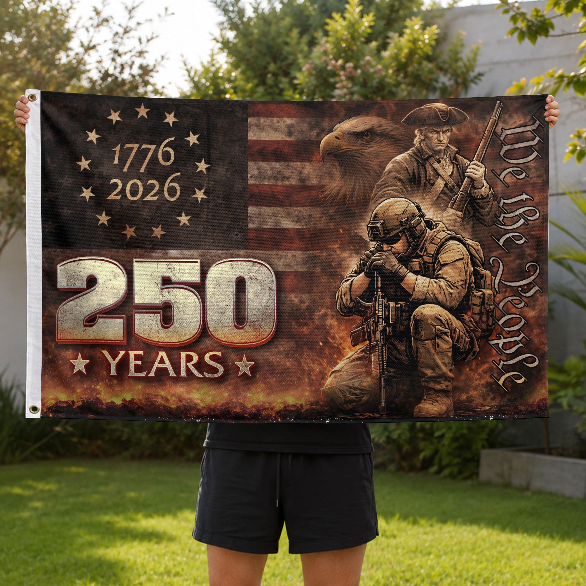 American Eagle 250th Flag 1776–2026, United States Patriotic Heritage Flag