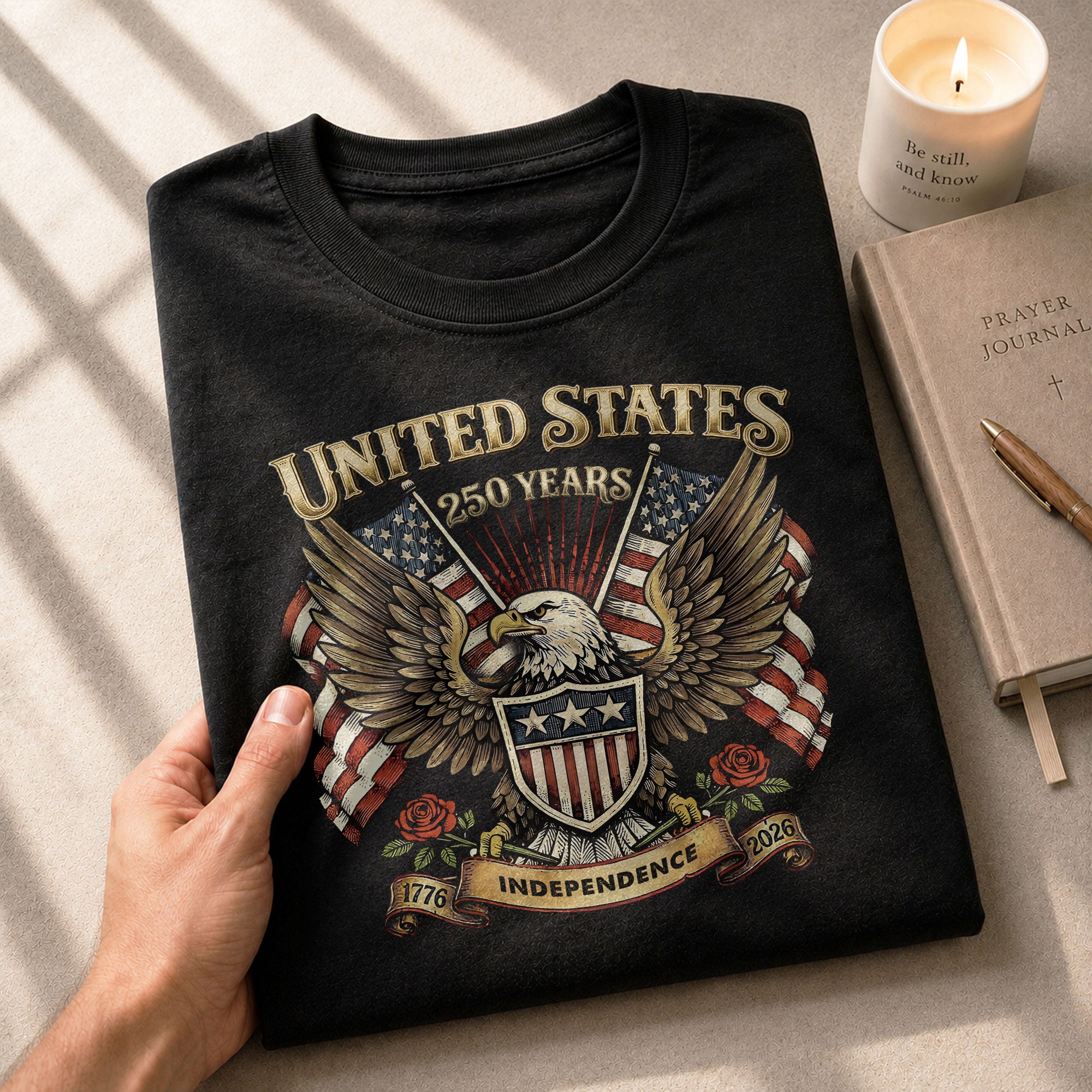 USA 250th Anniversary Shirt 1776–2026, Past and Present Freedom Tribute - Rust Field Wear