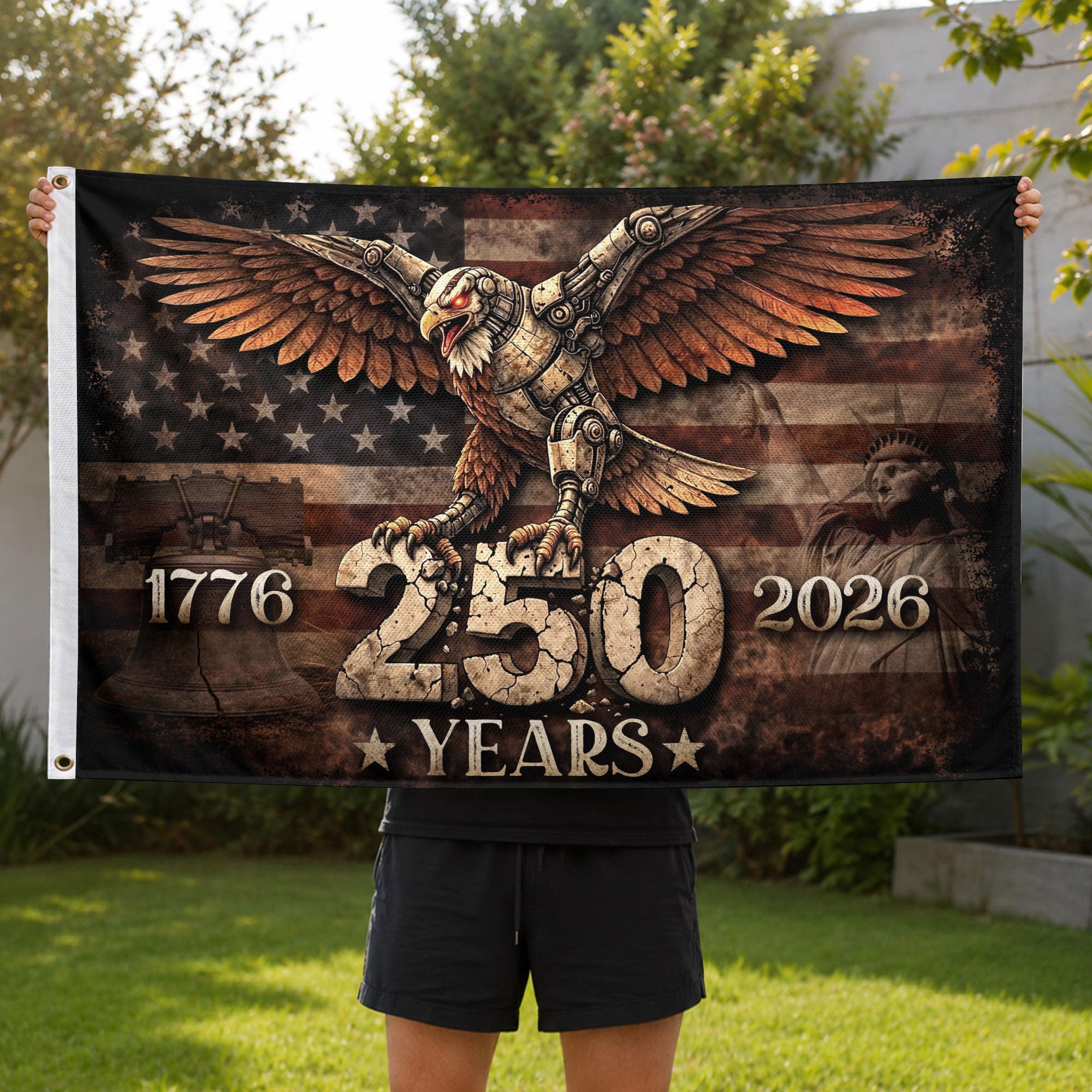 United States 250th Anniversary Flag 1776–2026 American Eagle Patriotic Flag