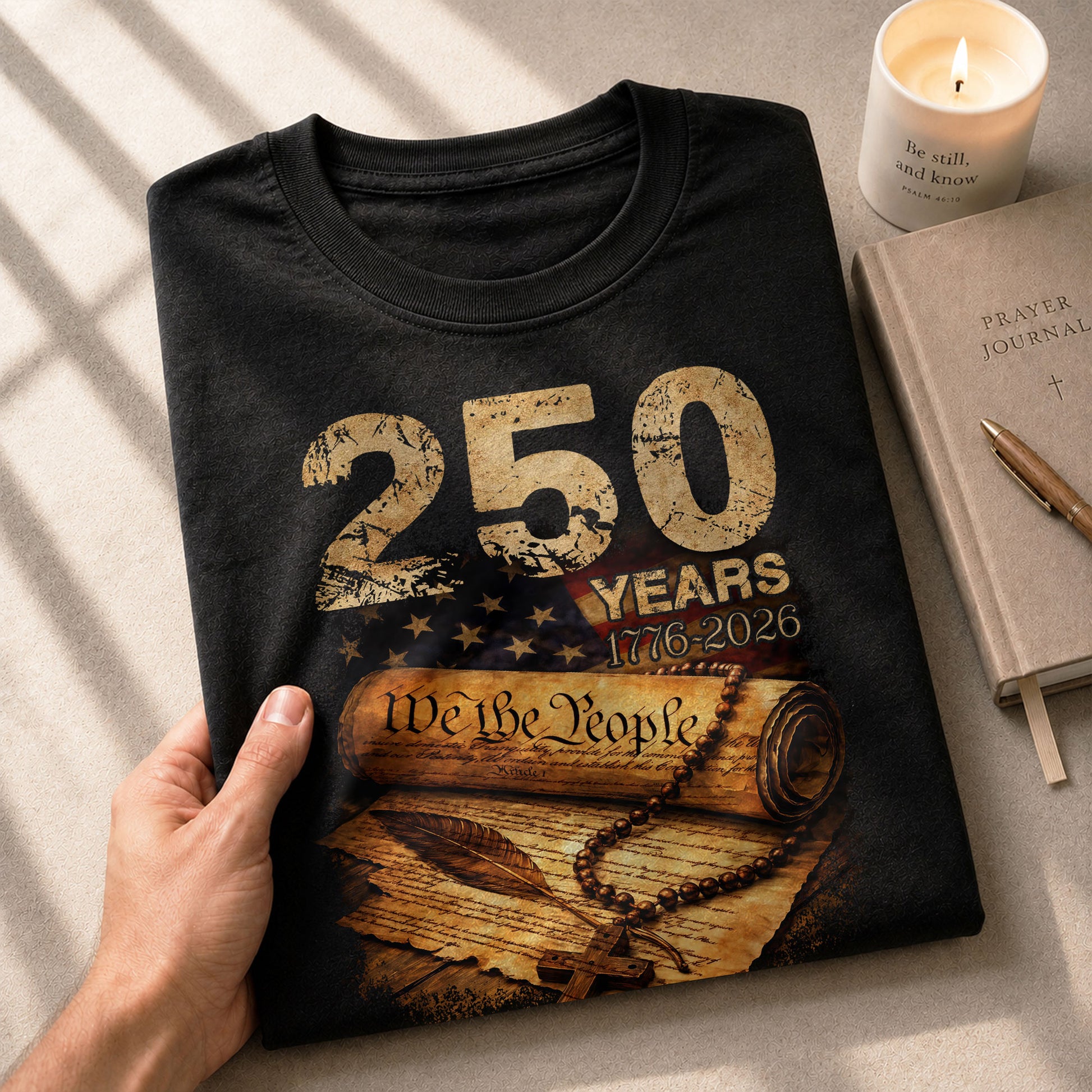 Christian Patriotic USA Shirt 250 Years Independence Since 1776 Faith Shirt - Rust Field Wear