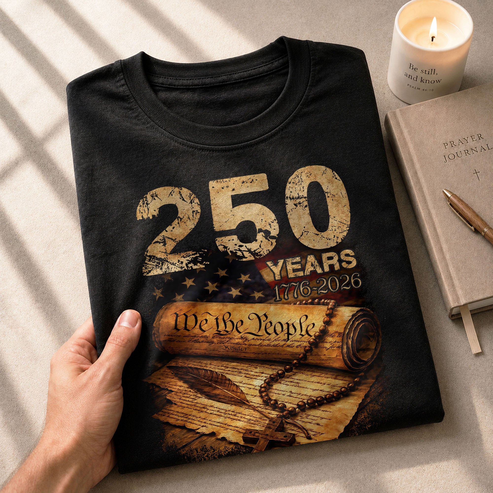Christian Patriotic USA Shirt 250 Years Independence Since 1776 Faith Shirt - Rust Field Wear