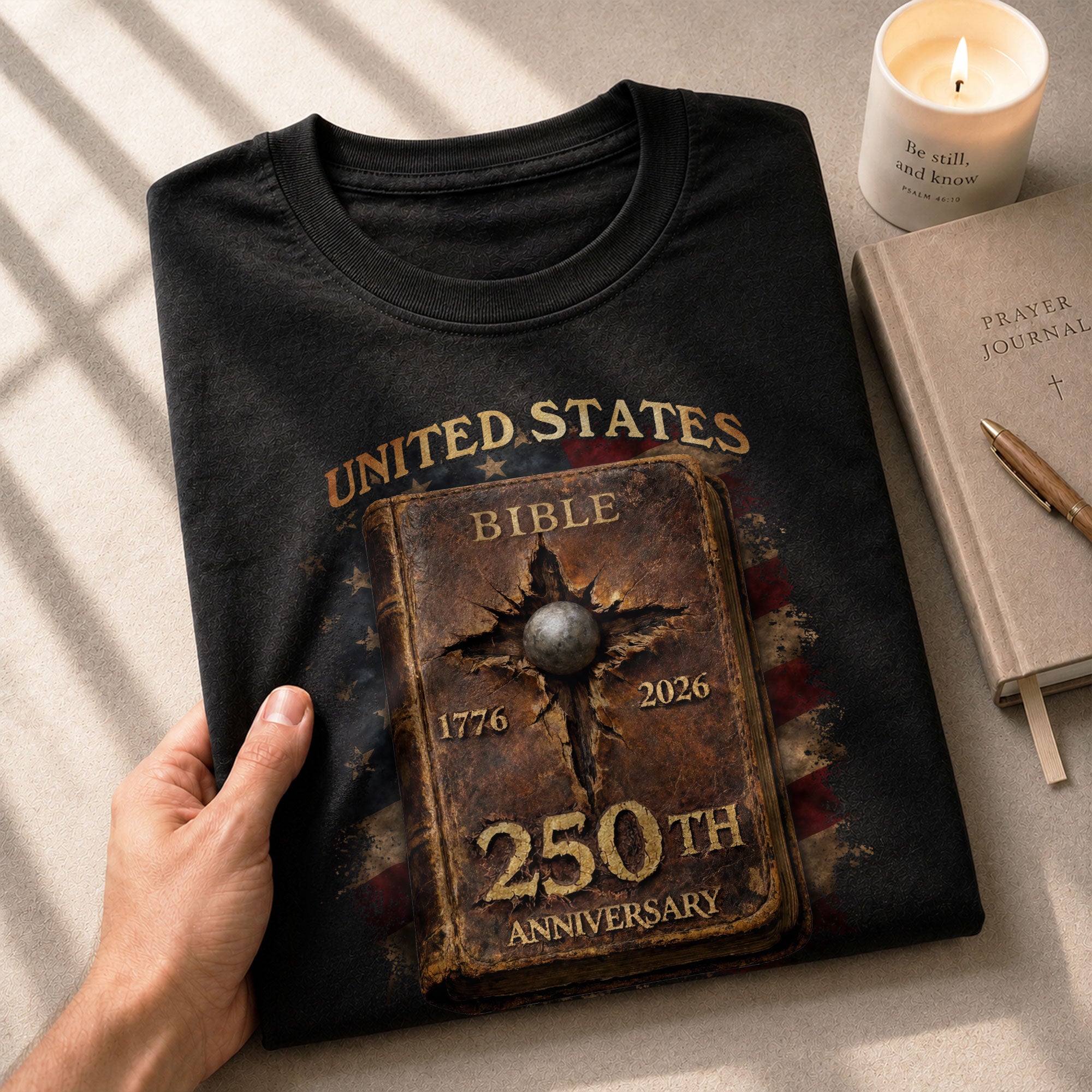 Christian Independence Shirt USA 1776–2026 Patriotic Faith Celebration - Rust Field Wear