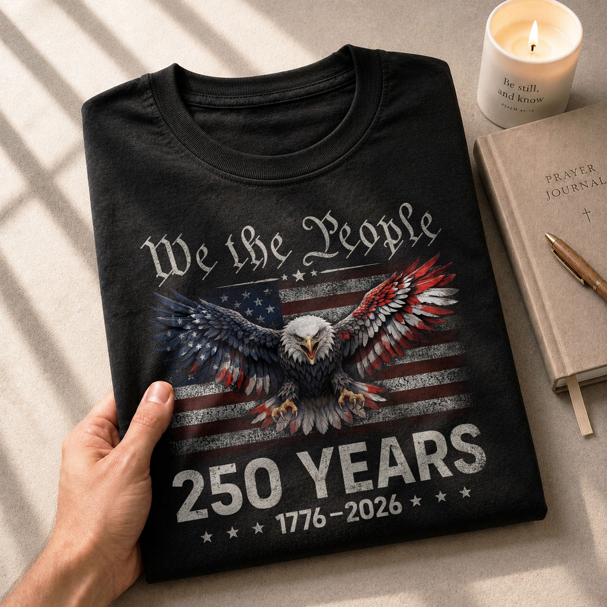 USA 250 Years Anniversary Shirt 1776–2026, Eagle Heritage Tribute - Rust Field Wear