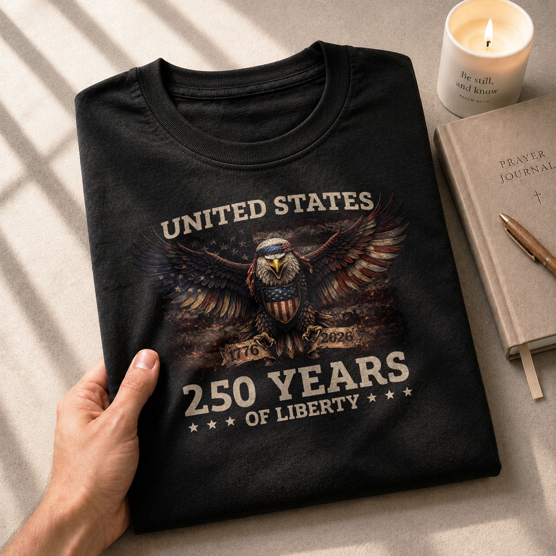 USA 250th Anniversary Shirt 1776–2026, Eagle Symbol of Freedom - Rust Field Wear