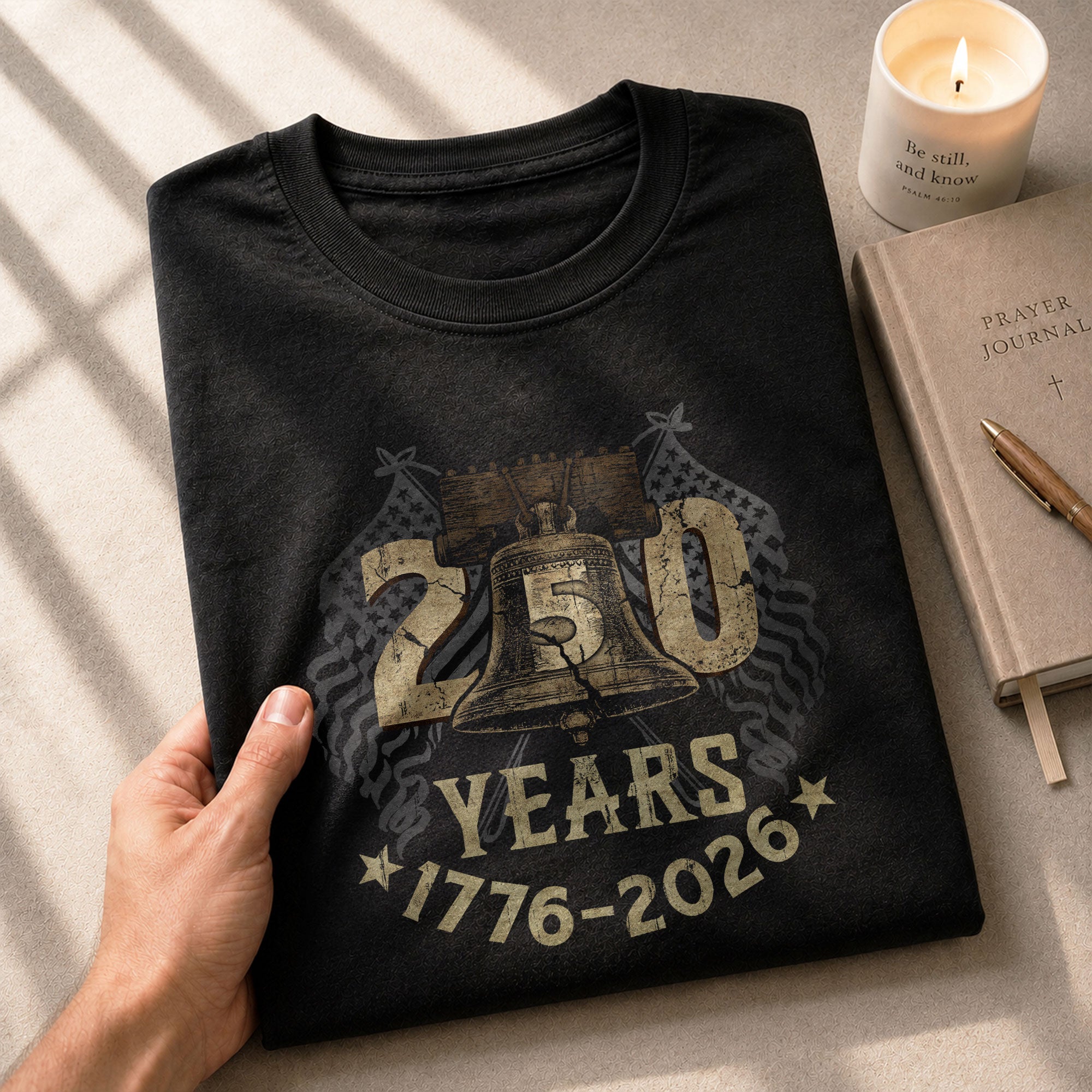 USA 250th Anniversary T-Shirt 250 Years 1776-2026 Liberty Bell Patriotic America - Rust Field Wear