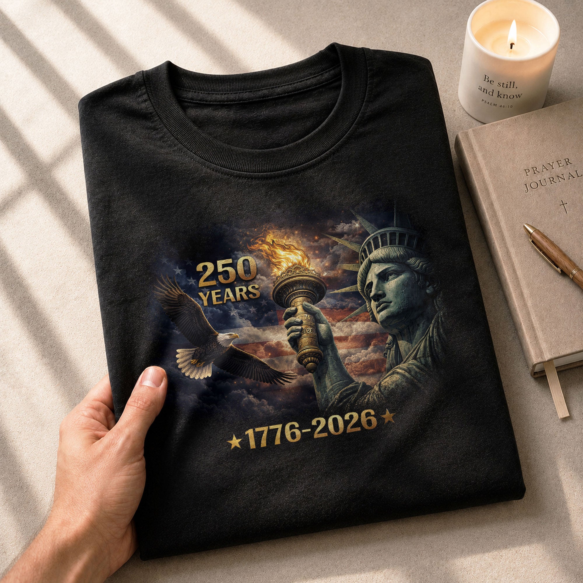 250 Years America Anniversary Eagle & Statue of Liberty Freedom Legacy Shirt - Rust Field Wear
