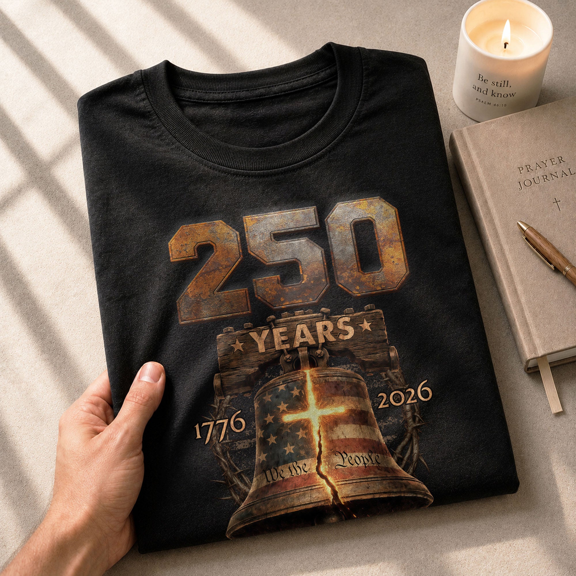 Christian Faith USA 250th Anniversary Independence Shirt 1776–2026 Patriotic Heritage - Rust Field Wear
