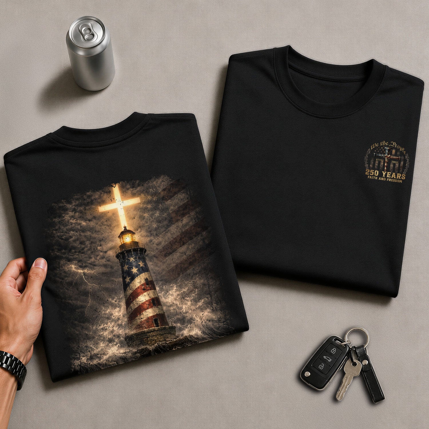 USA 250 Years Heritage Cross Shirt 1776–2026 Patriotic Celebration Shirt - Rust Field Wear