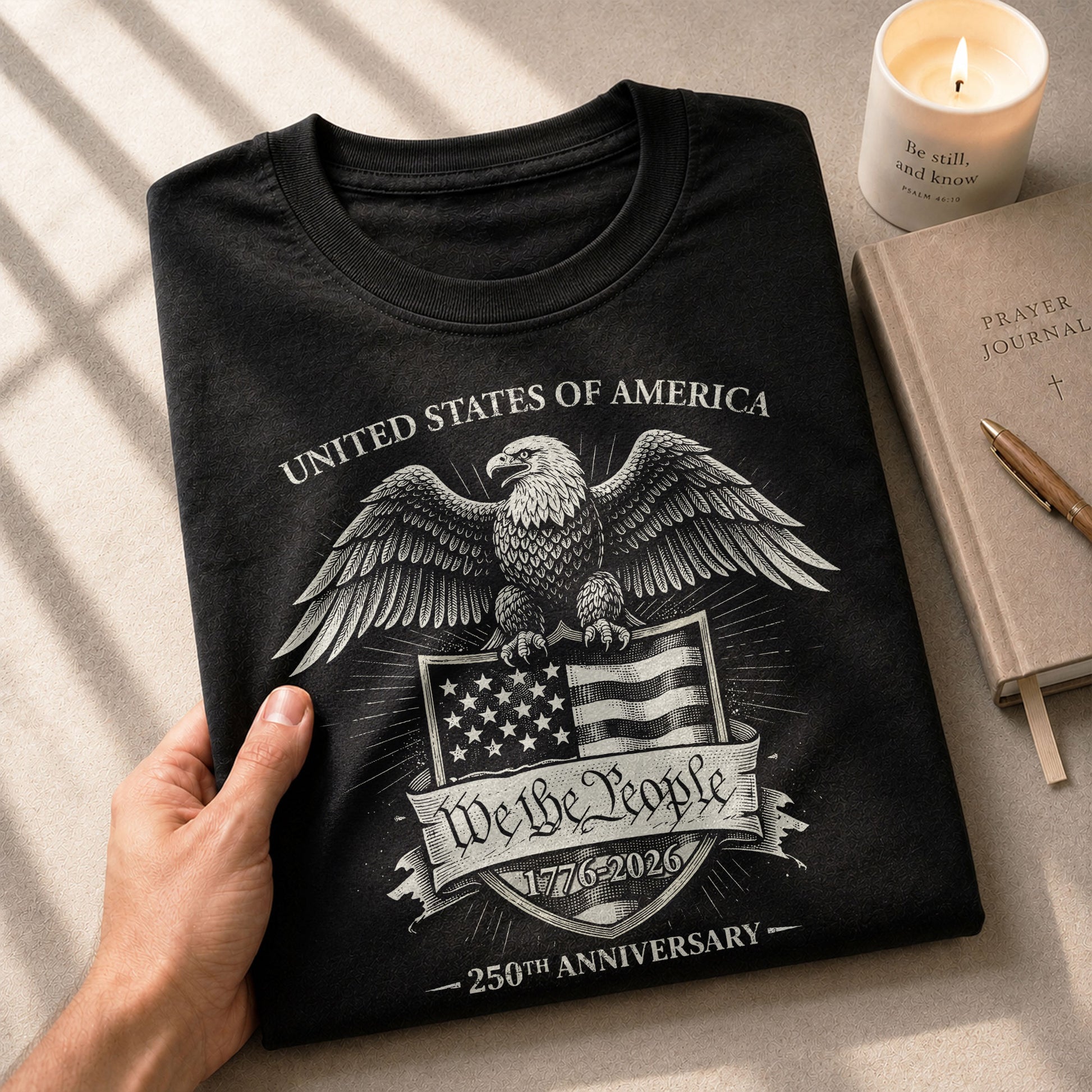 USA 250 Years Freedom Shirt 1776-2026 We The People American Eagle Shield Patriotic - Rust Field Wear