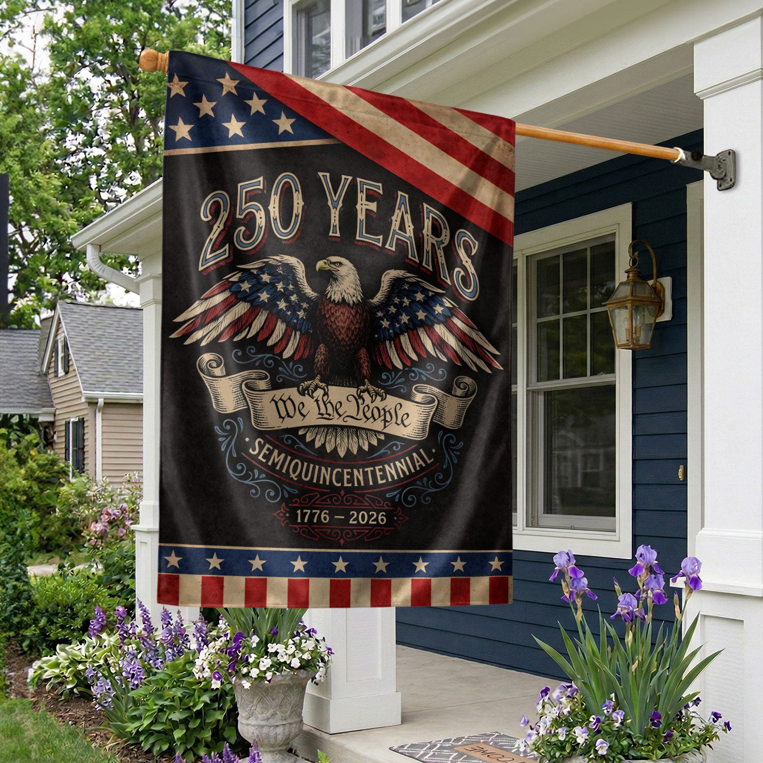 America 250th Anniversary 1776-2026 Garden Flag – We The People Bald Eagle 250 Years of Liberty Double Sided USA Flag