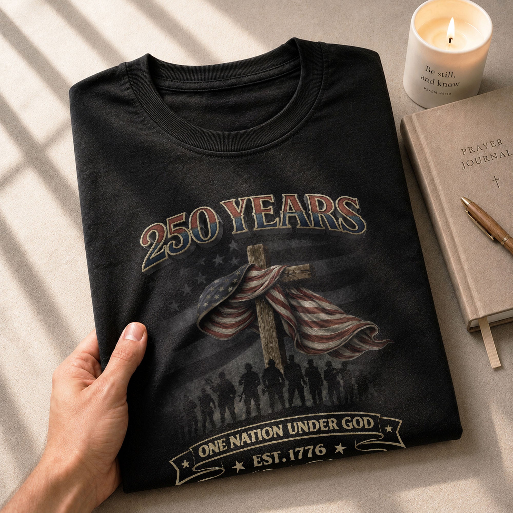 250 Years America Anniversary Shirt - Lady Liberty & Eagle Patriotic Christian Shirts - Rust Field Wear