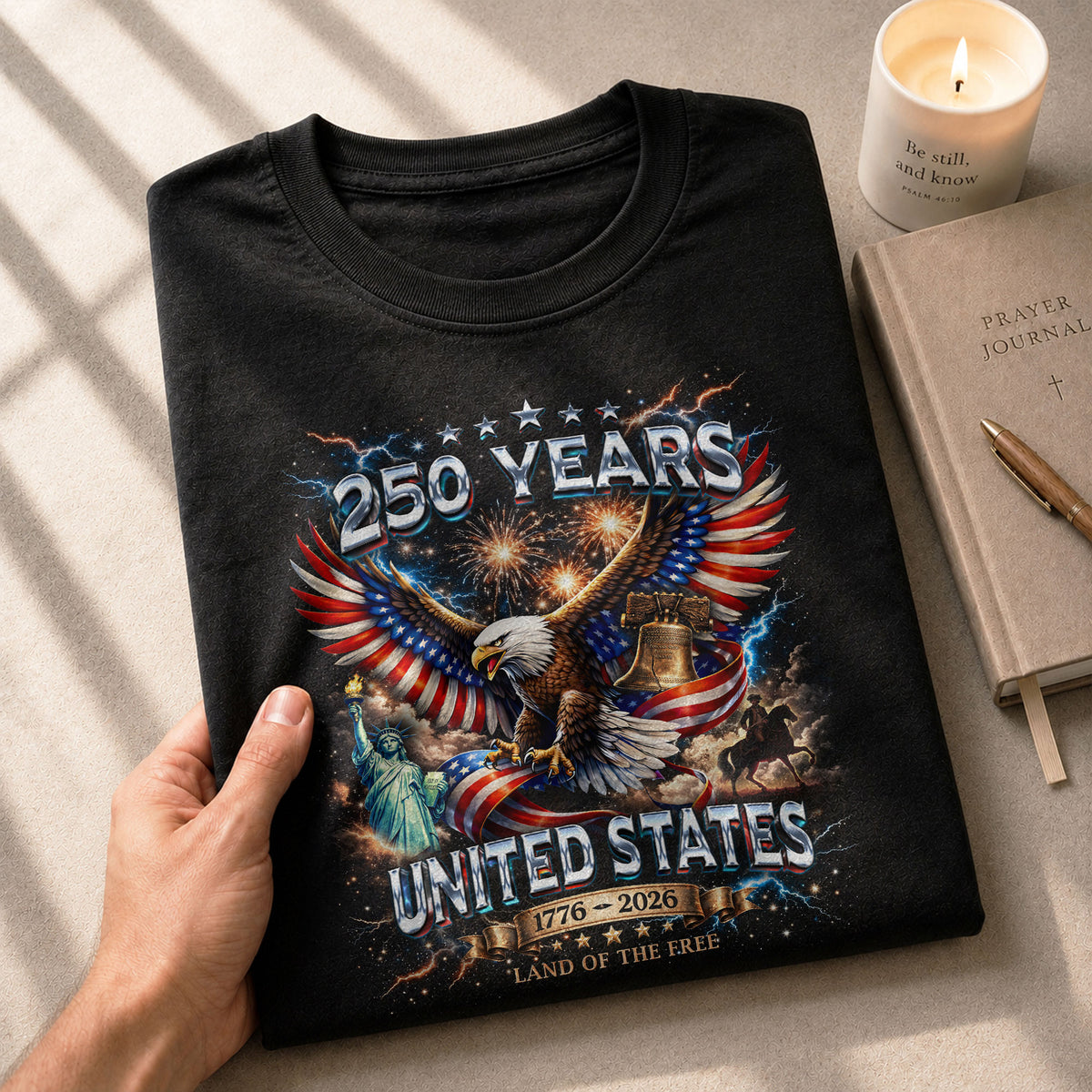 USA 250th Anniversary Shirt - 250th Year American Anniversary Flag Eagle Bootleg Design - Rust Field Wear