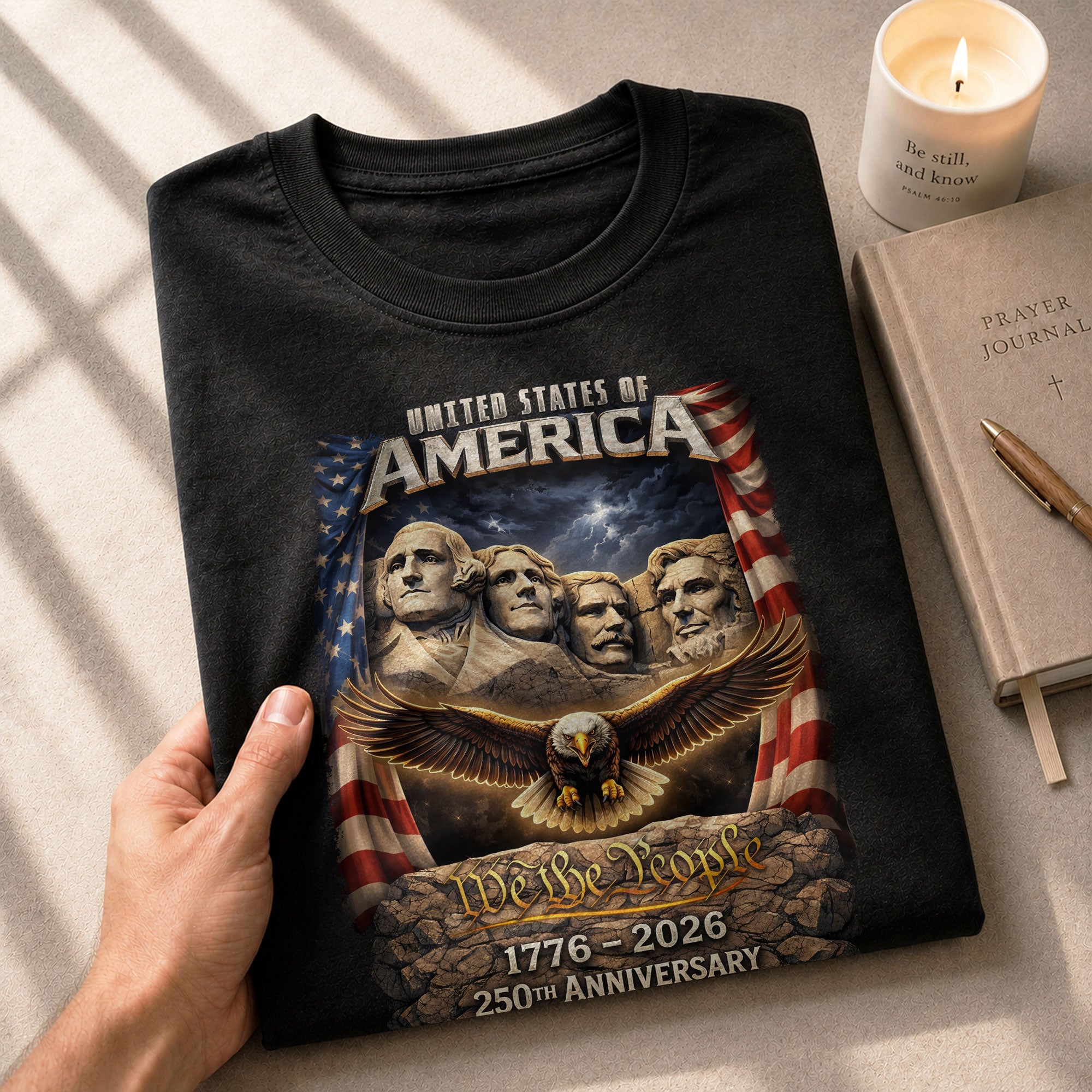 United States of 250 Years America Anniversary 1776–2026 – Monument Tribute Patriotic T-Shirt - Rust Field Wear