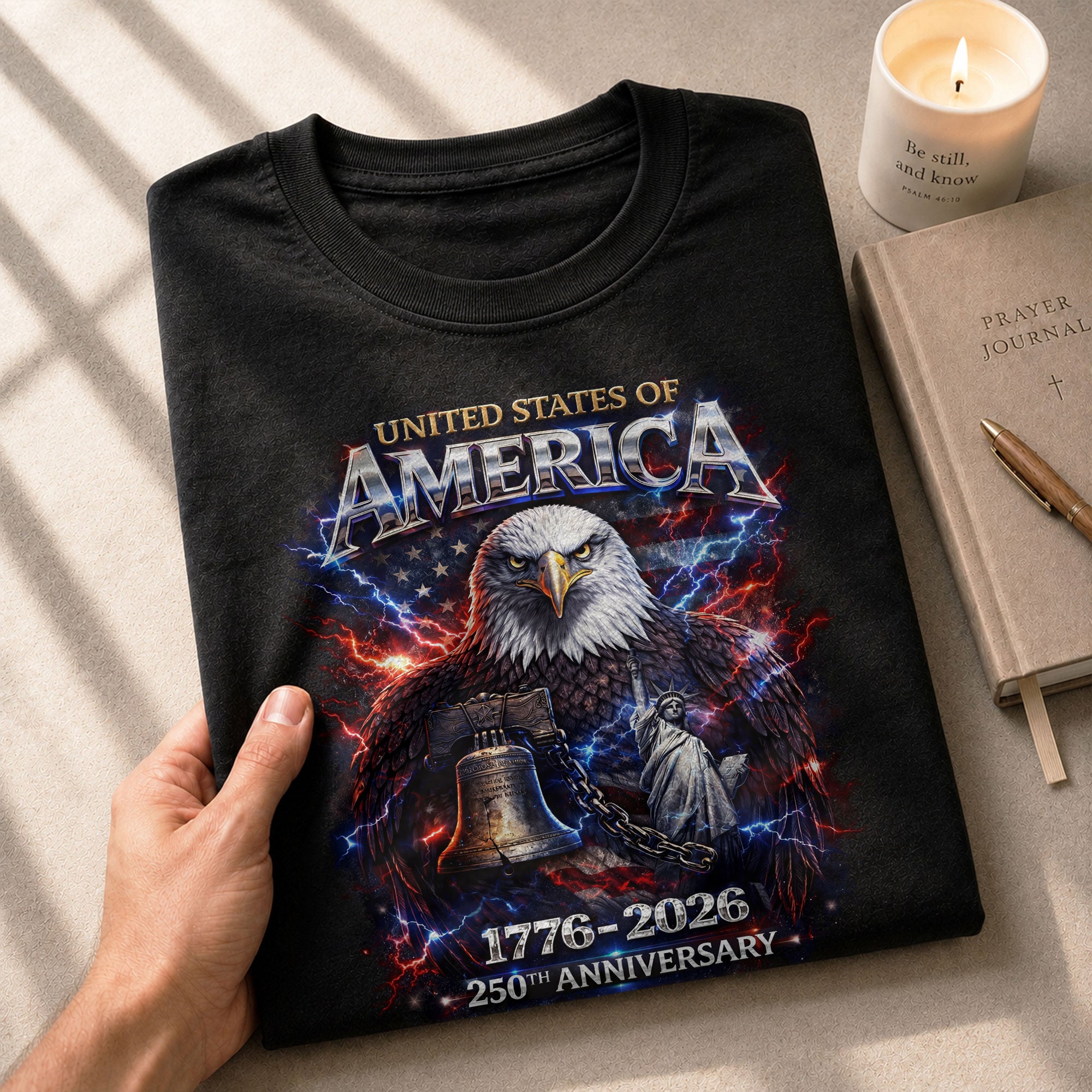 United States of America 1776–2026 – 250th Anniversary Eagle Patriotic T-Shirt - Rust Field Wear