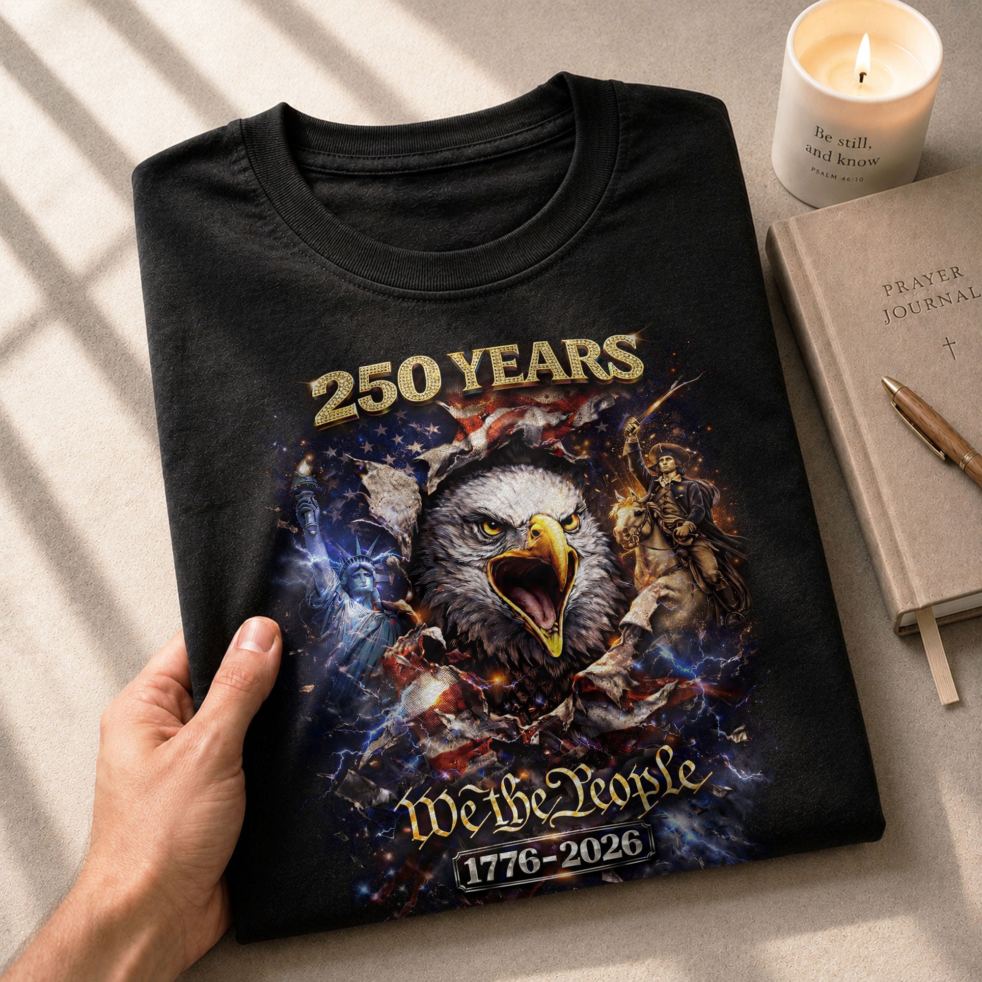 250 Years We The People 1776–2026 – American Heritage Graphic T-Shirt - Rust Field Wear