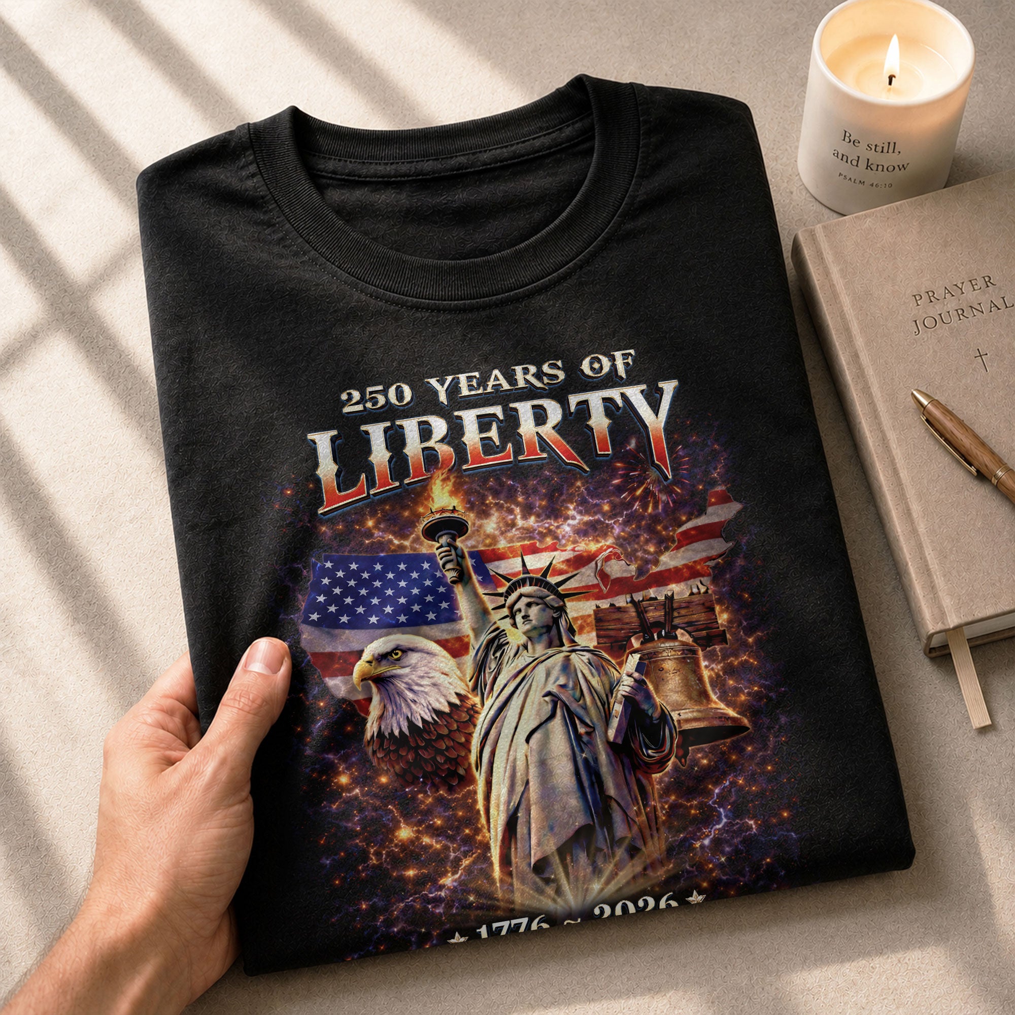 America 250th Anniversary Shirt - 1776-2026 Liberty Bell Tee, 250 Years of Freedom USA Birthday Merchandise - Rust Field Wear