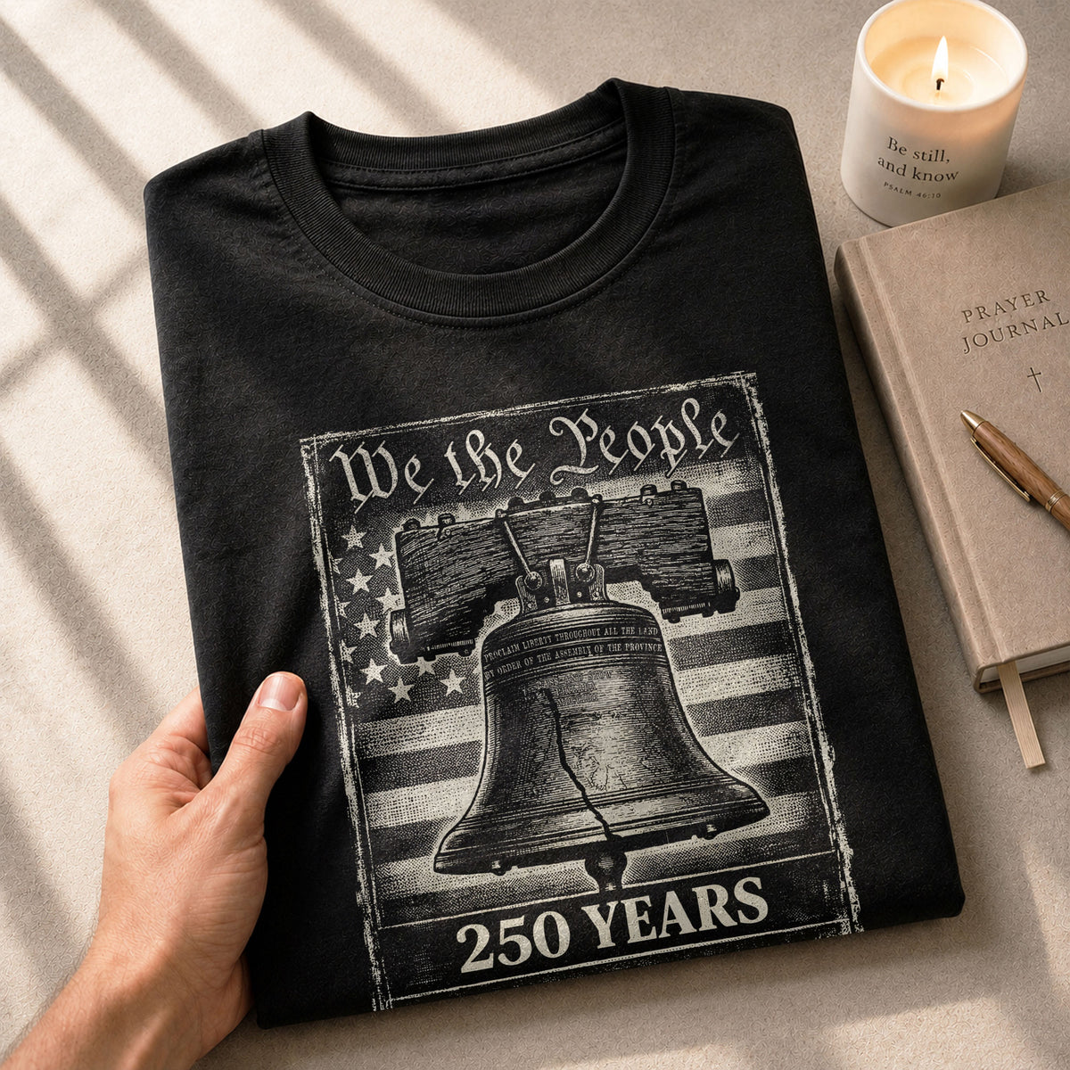 America 250th Anniversary T-Shirt - 250 Years 1776-2026 Liberty Bell "We The People" Patriotic Tee - Rust Field Wear