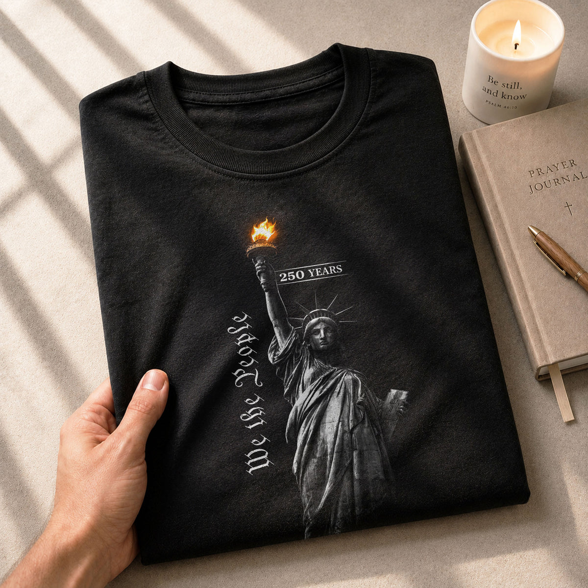 America 250th Anniversary T-Shirt - 1776-2026 Statue of Liberty Freedom Tee, 250 Years Minimalist Patriotic Men's Shirt - Rust Field Wear