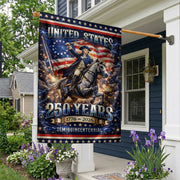 George Washington USA 250th Anniversary 1776–2026 House Flag – American Revolution General on Horse Double Sided Outdoor Decor