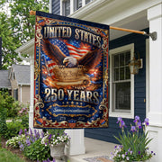 USA 250th Anniversary House Flag 1776-2026 – We The People Constitution Double Sided Patriotic Yard Flag