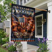 250 Years of Freedom House Flag Patriotic We The People 1776 - 2026 American - Rust Field Wear