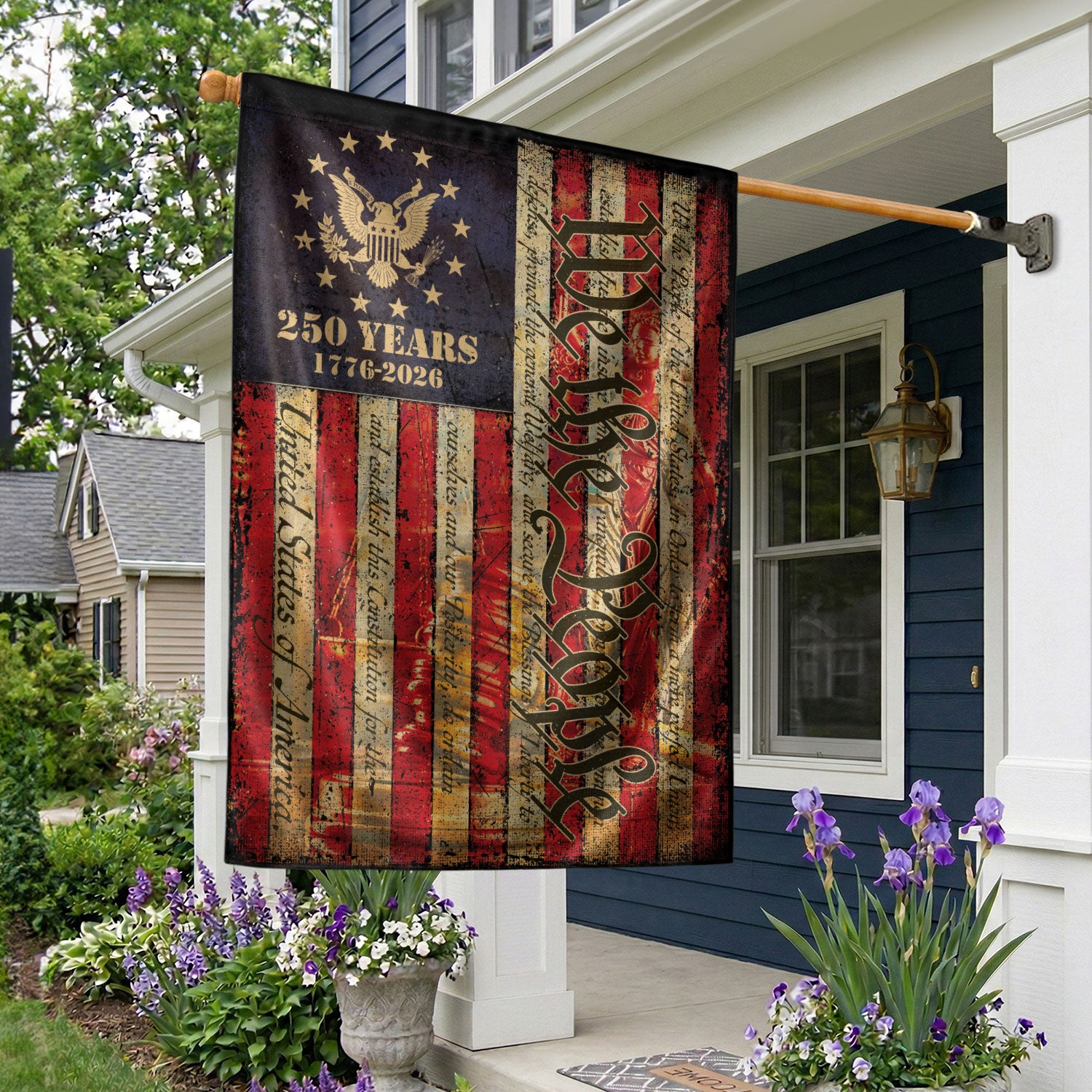 USA 250 Years Garden Flag - We The People Seal Patriotic Outdoor Decor 1776-2026